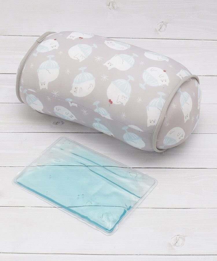 ワンズテラス one'sterrace ◆【ひんやり】にゃふにゃふ 保冷剤入り丸型クッション【返品不可商品】 （グレー(912)） グレー(912)