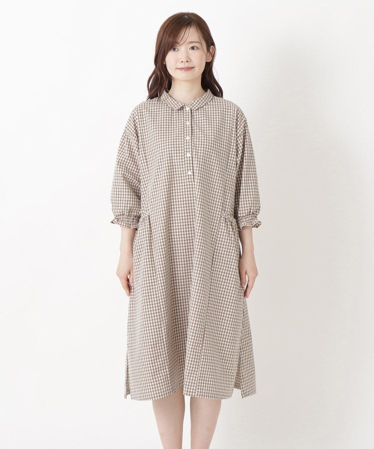 ワンズテラス one'sterrace ◆肩ドロップ7分袖ワンピース （ネイビー(994)） ネイビー(994)