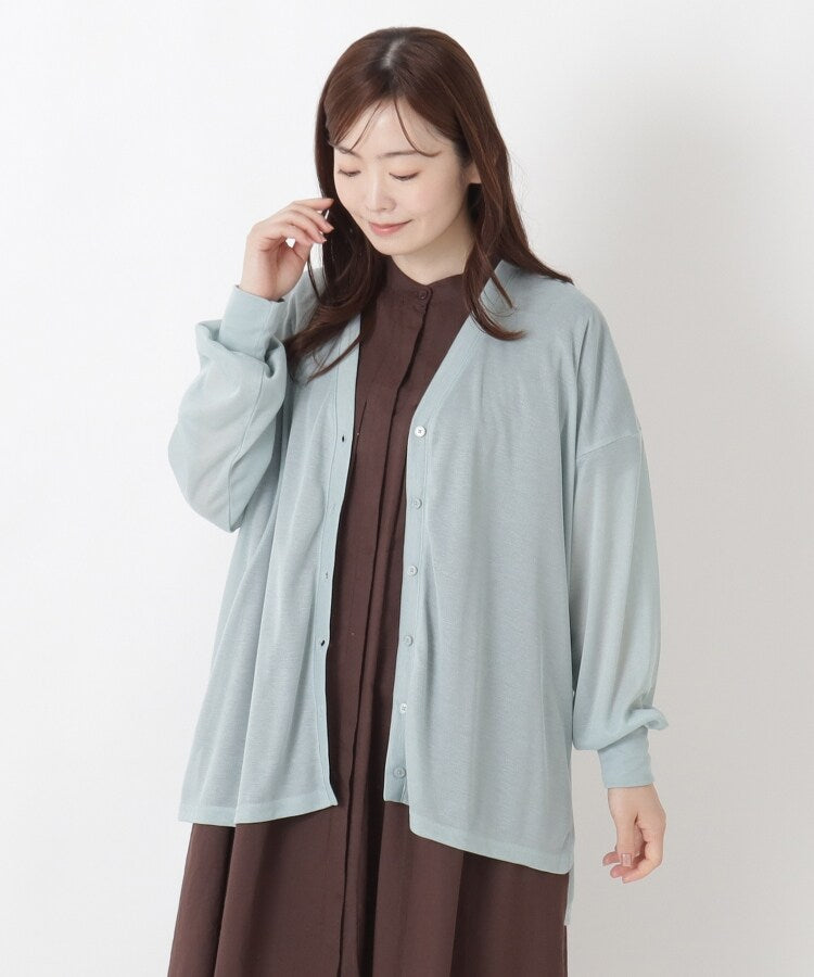ワンズテラス one'sterrace ◆【ひんやり/UV】Vネック オーバーサイズUVカーディガン （ミントグリーン(921)） ミントグリーン(921)
