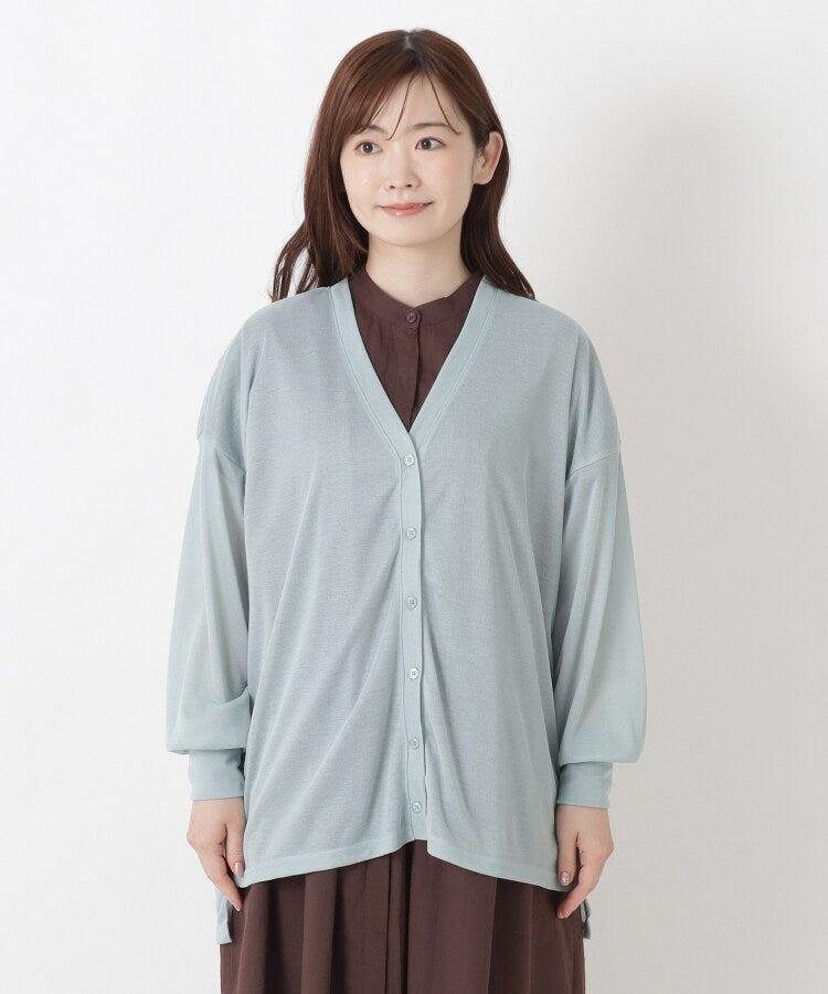 ワンズテラス one'sterrace ◆【ひんやり/UV】Vネック オーバーサイズUVカーディガン （ミントグリーン(921)） ミントグリーン(921)