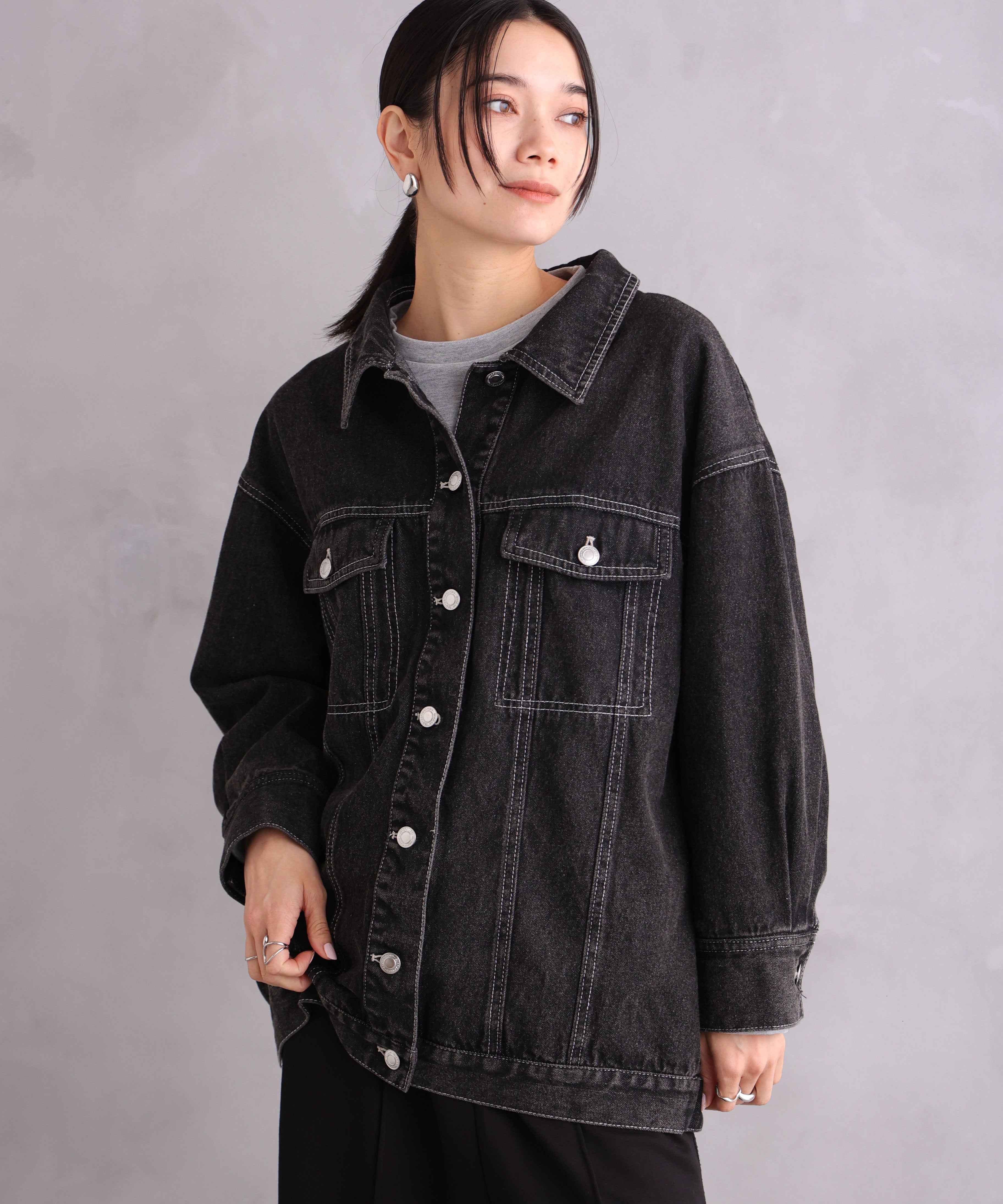 ONE'S TRUE Over Denim Jacket
