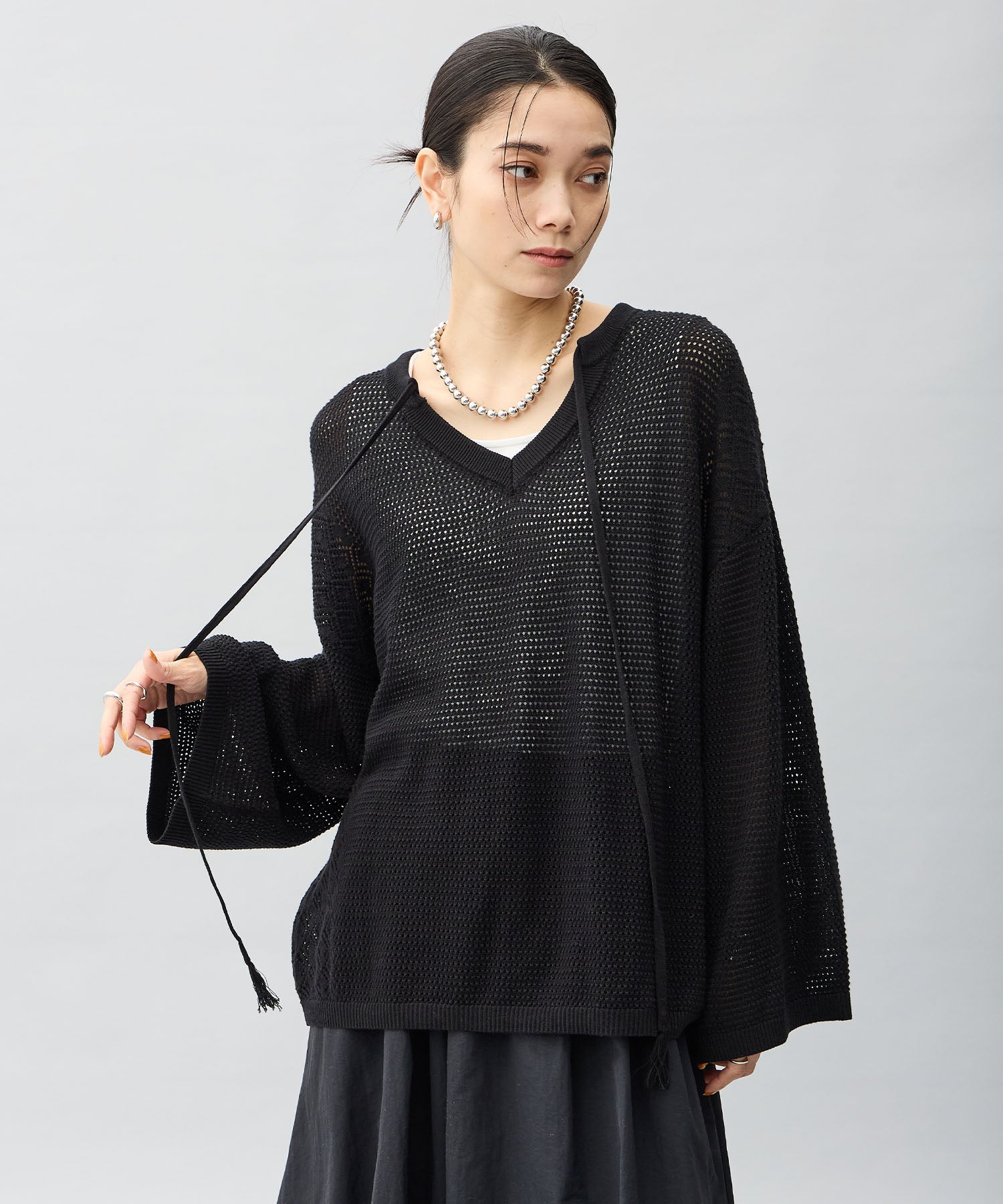 One's True Sheer Knit Pullover