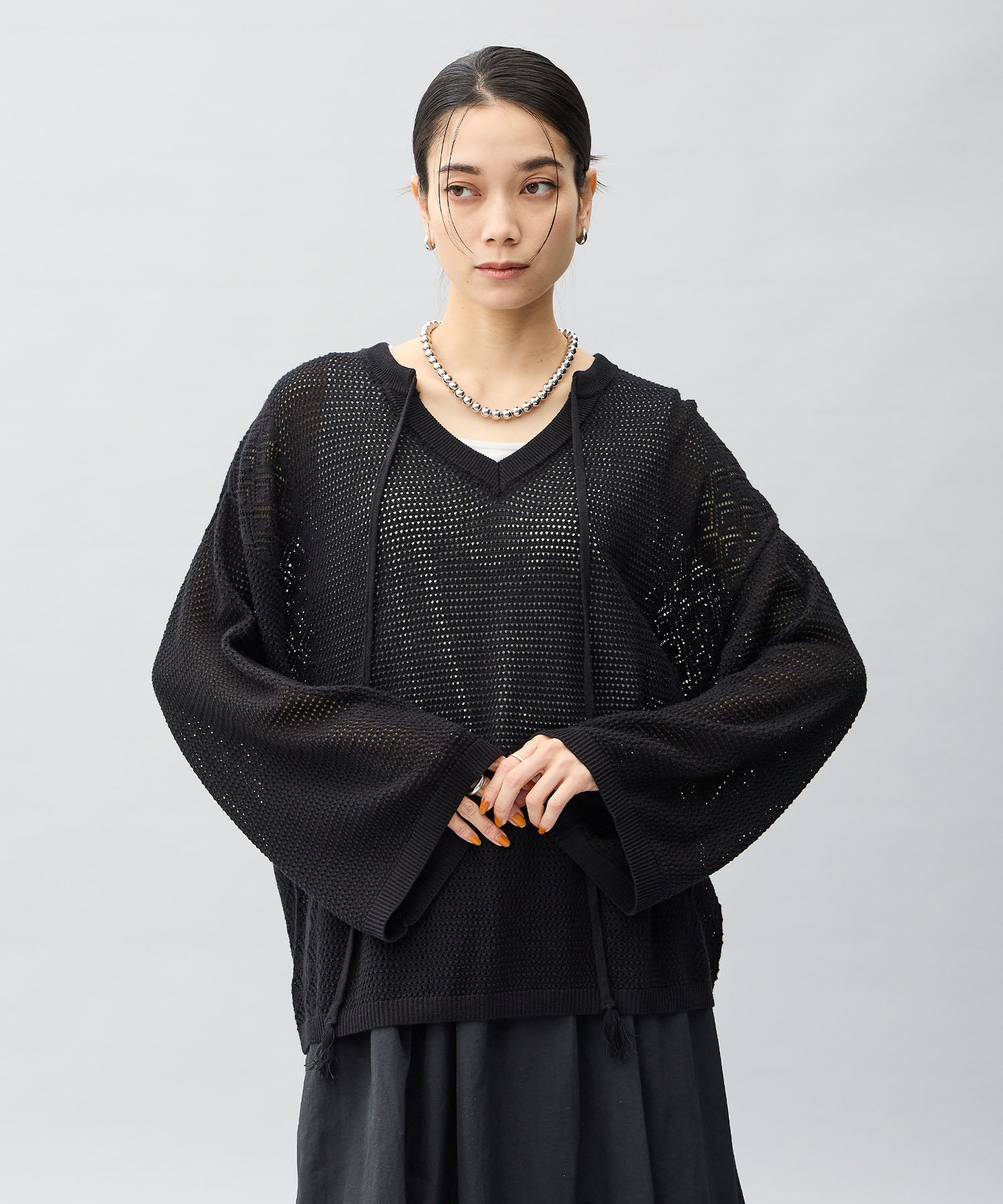 One's True Sheer Knit Pullover