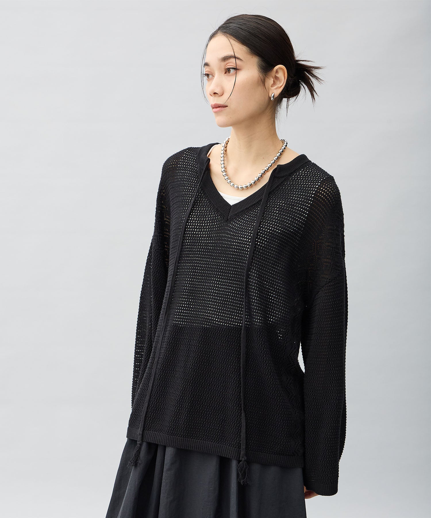 One's True Sheer Knit Pullover