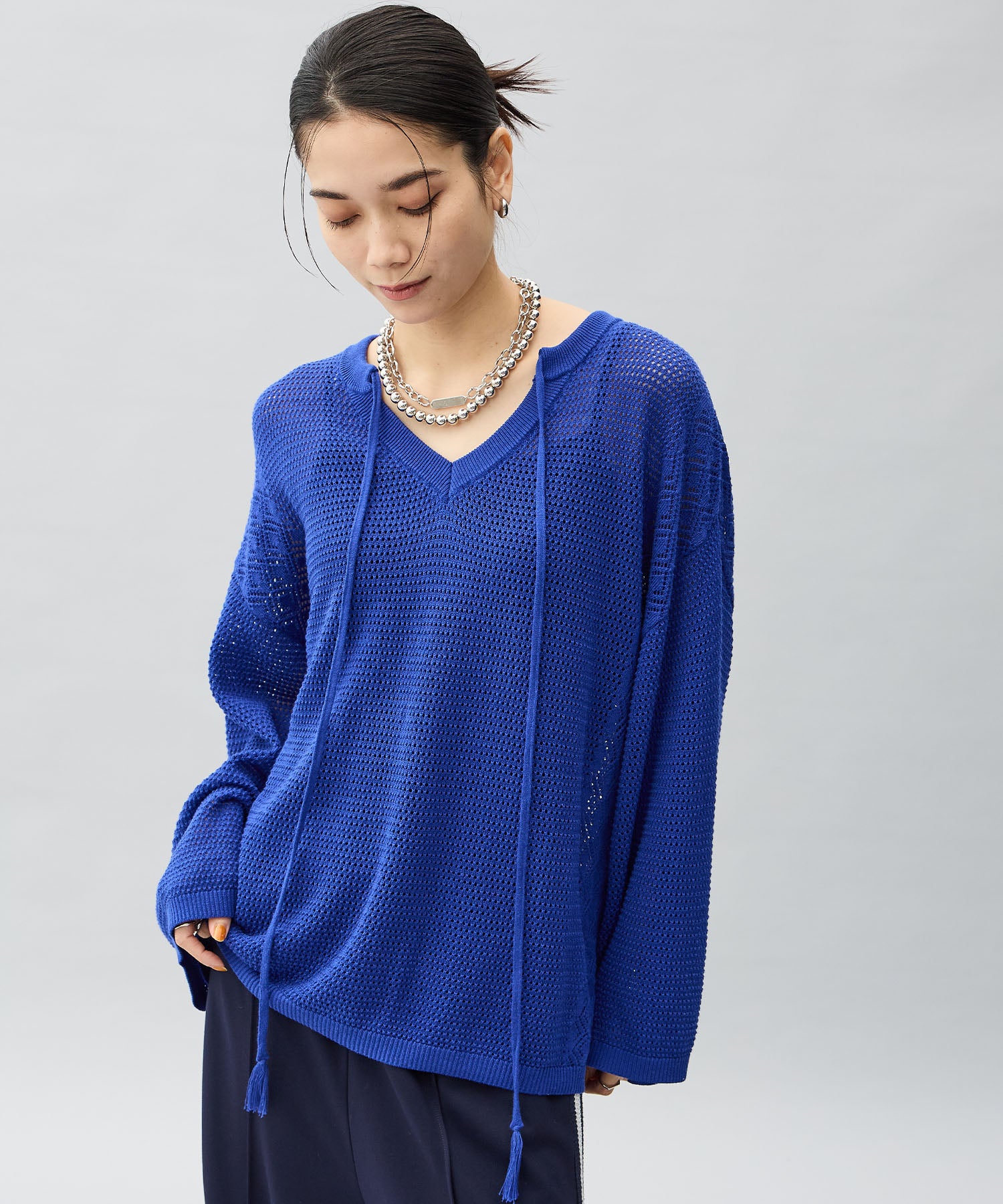 One's True Sheer Knit Pullover