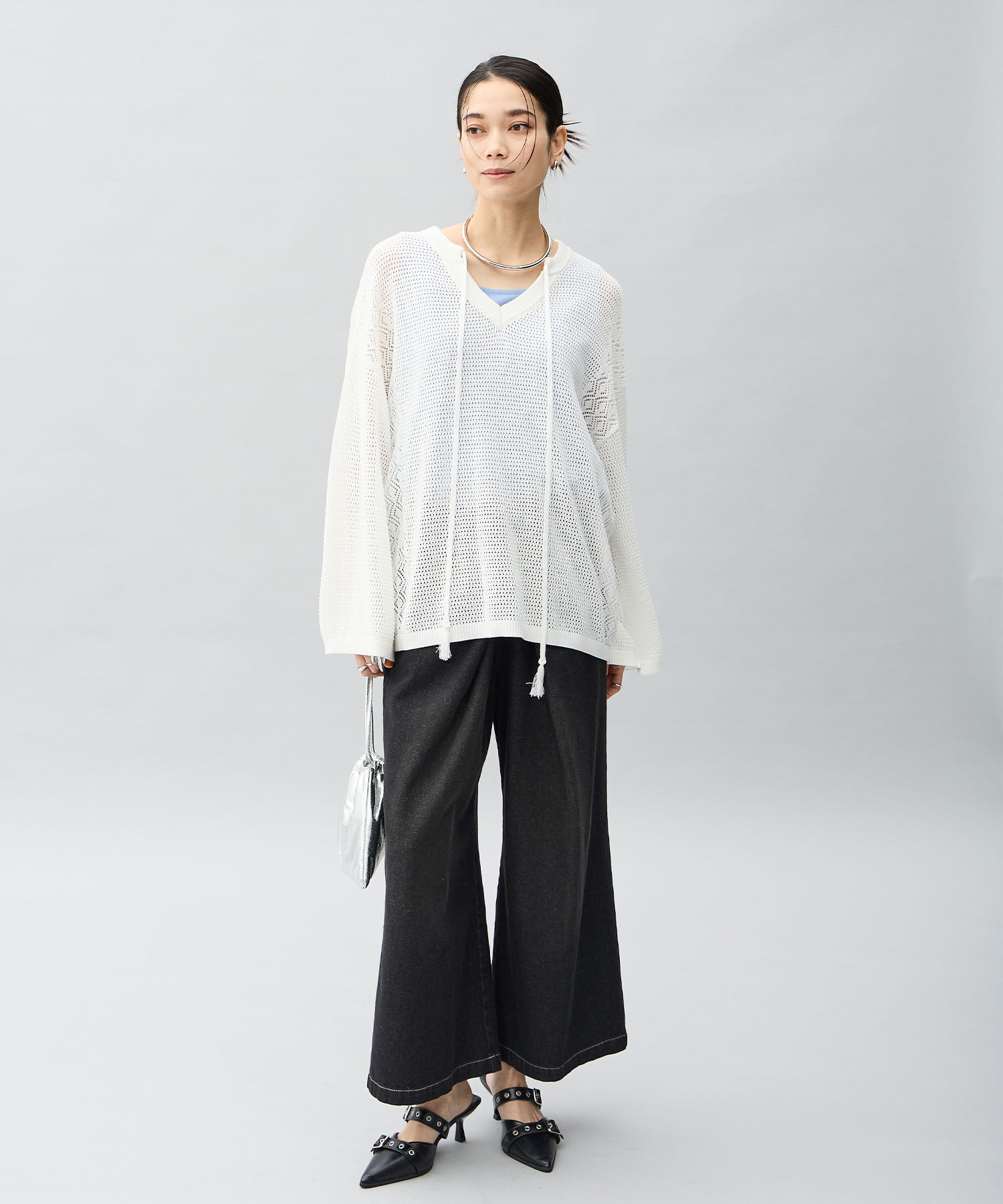 One's True Sheer Knit Pullover