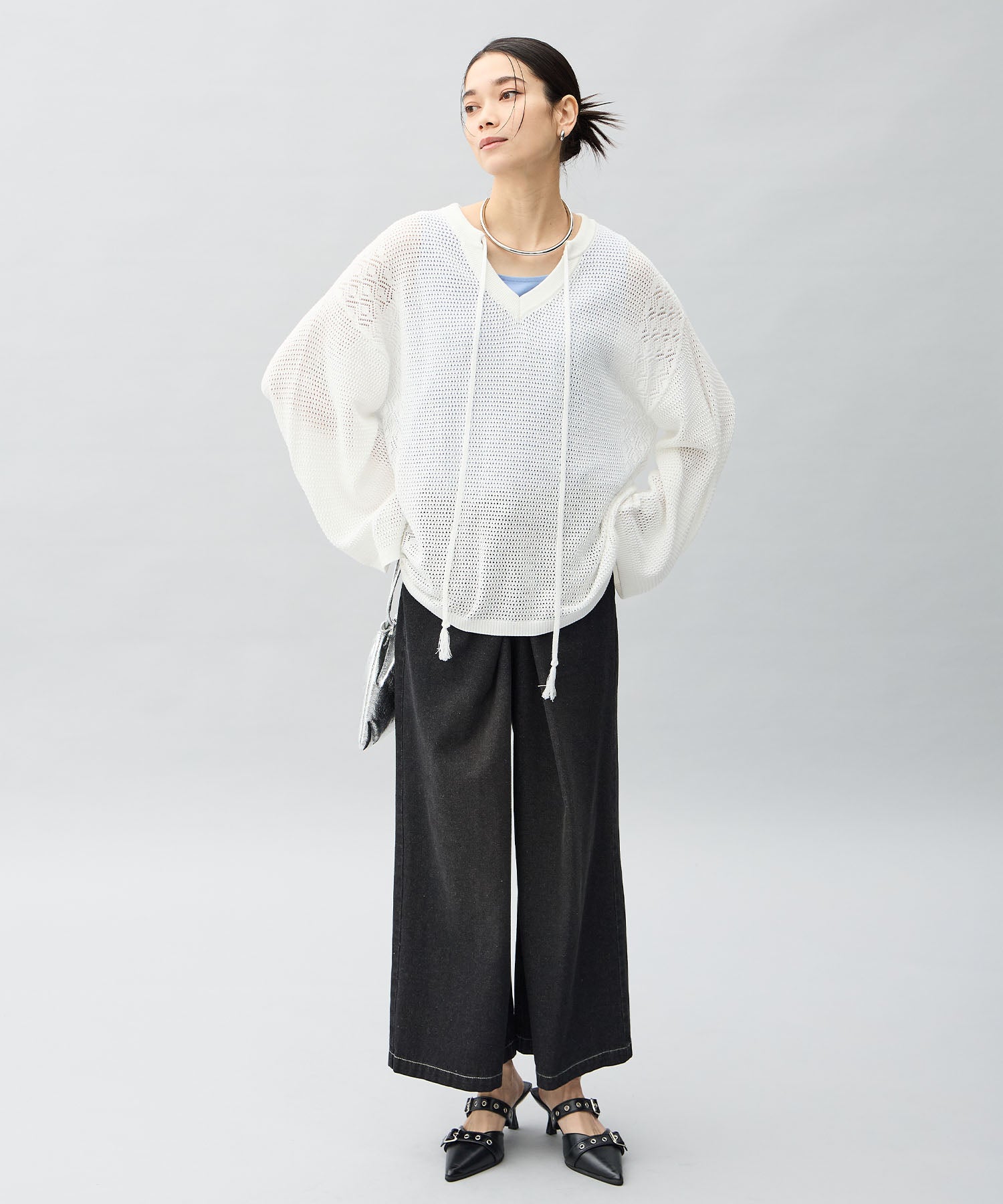 One's True Sheer Knit Pullover