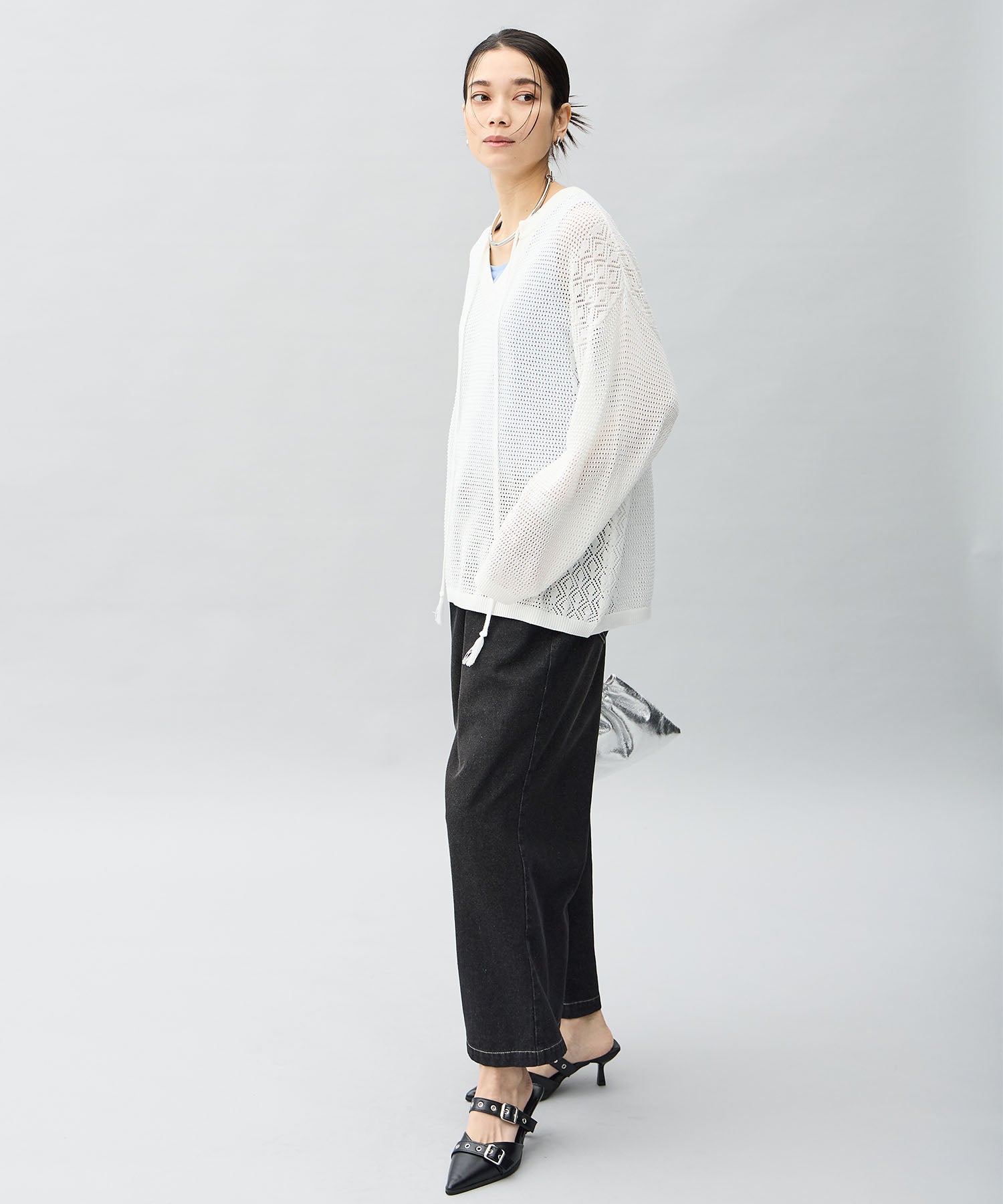 One's True Sheer Knit Pullover