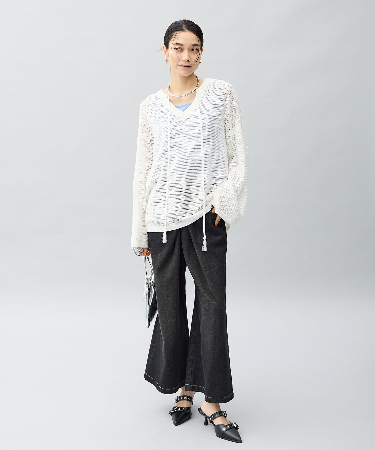 One's True Sheer Knit Pullover