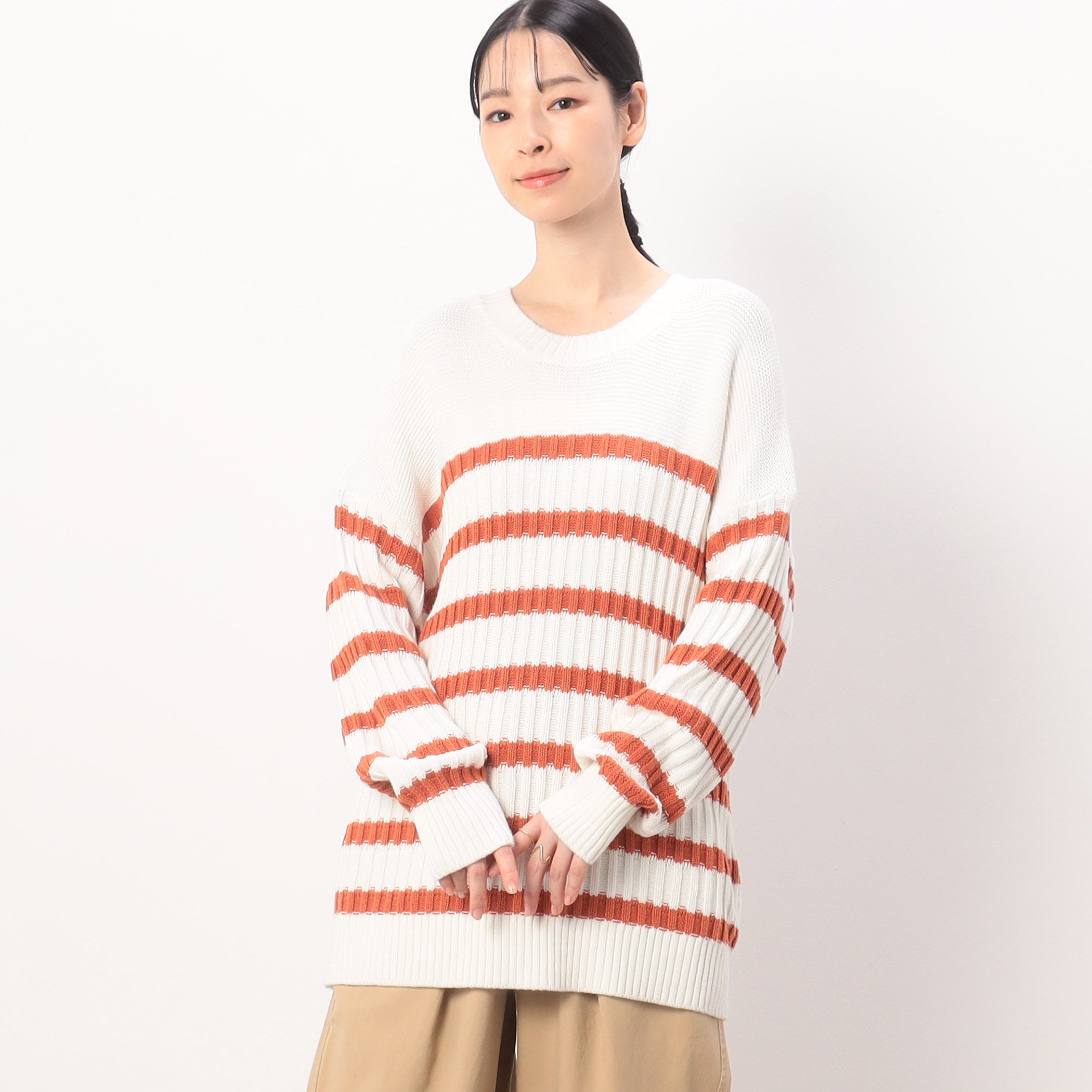 ONIGIRI Border Knit Pullover