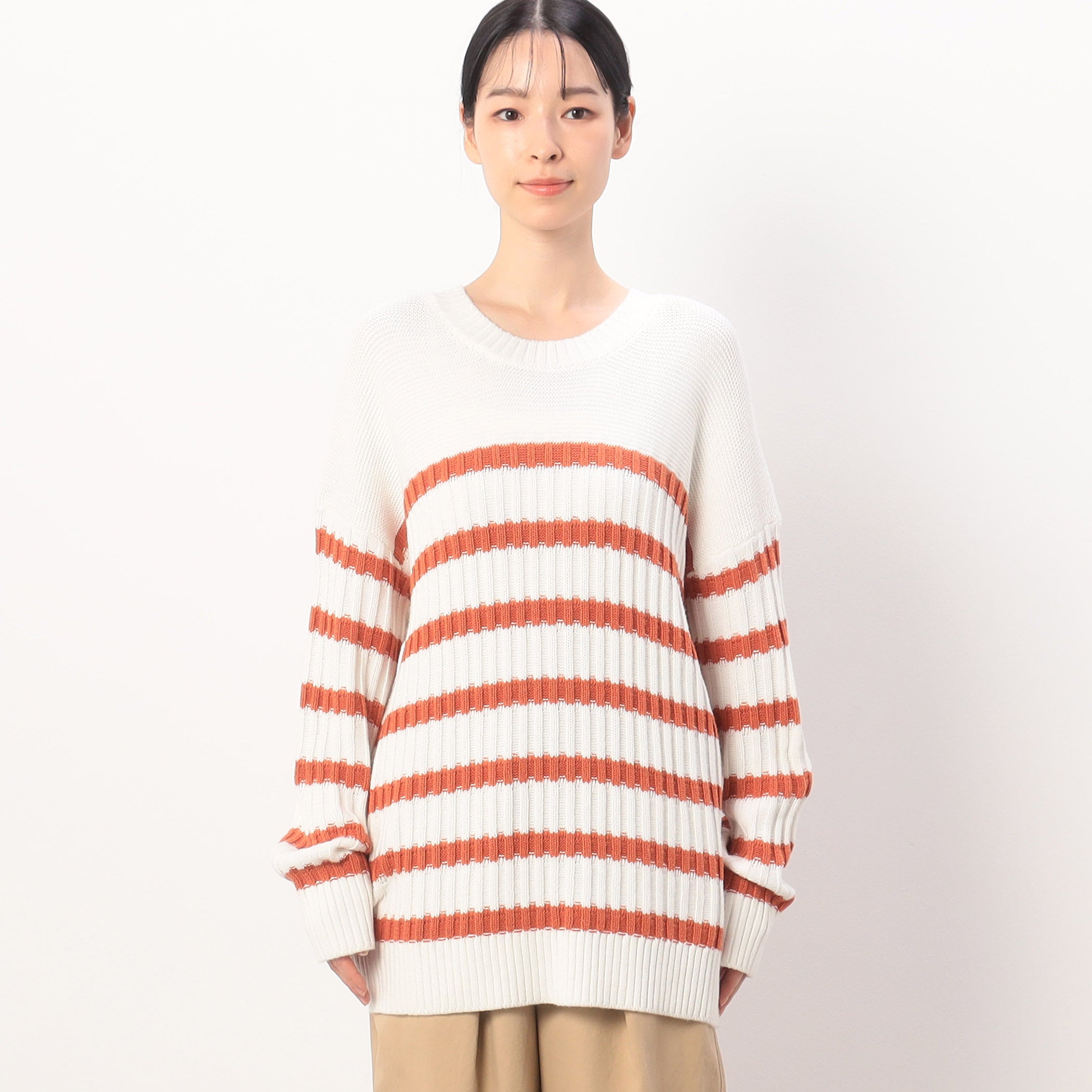ONIGIRI Border Knit Pullover