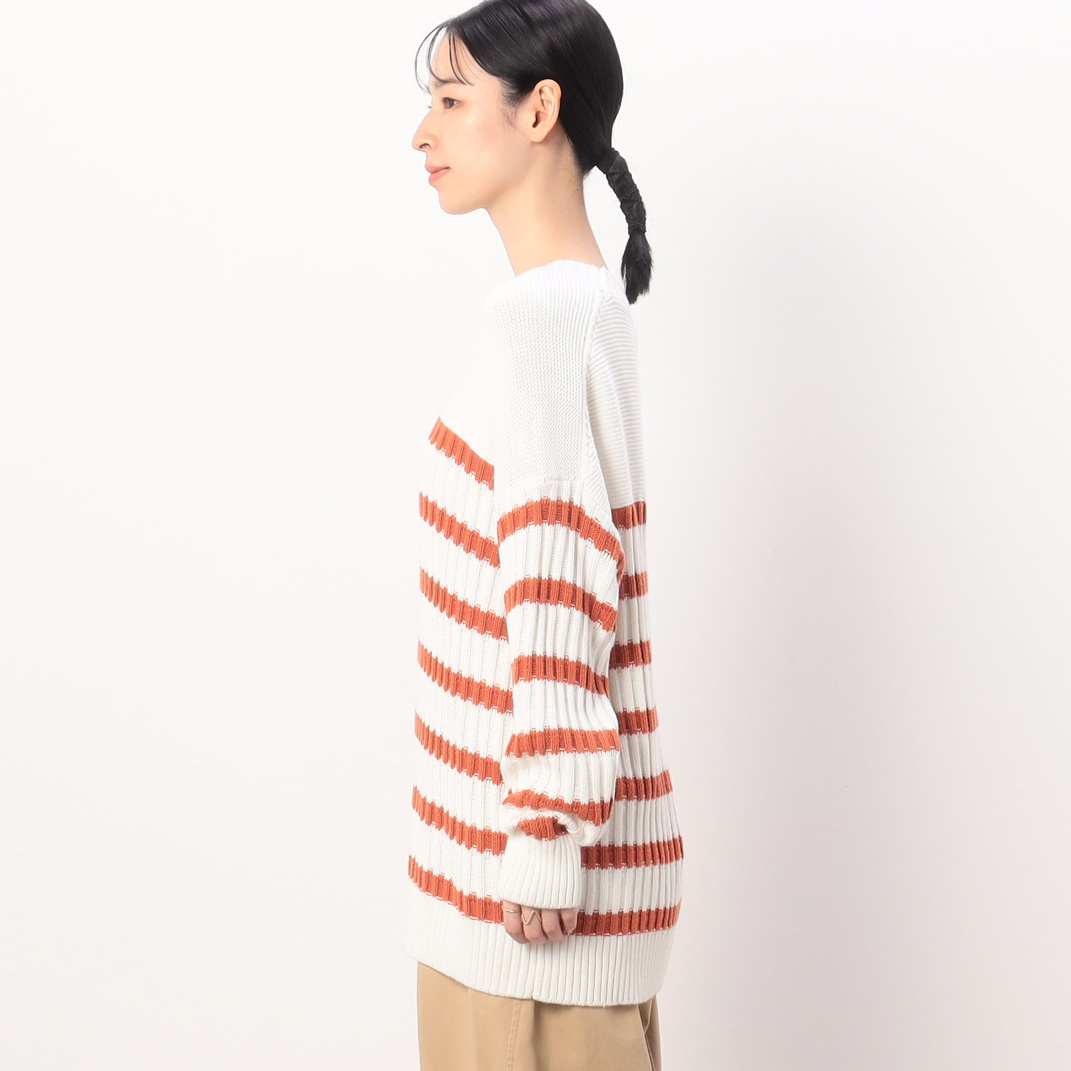ONIGIRI Border Knit Pullover
