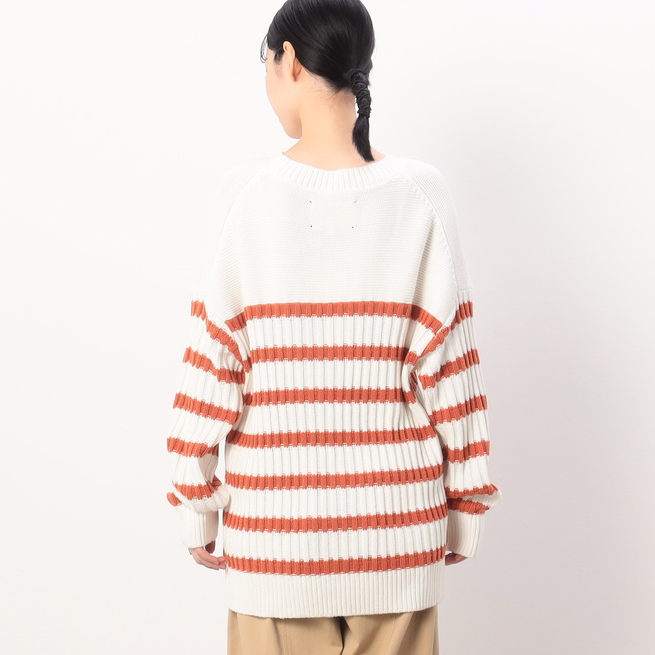 ONIGIRI Border Knit Pullover