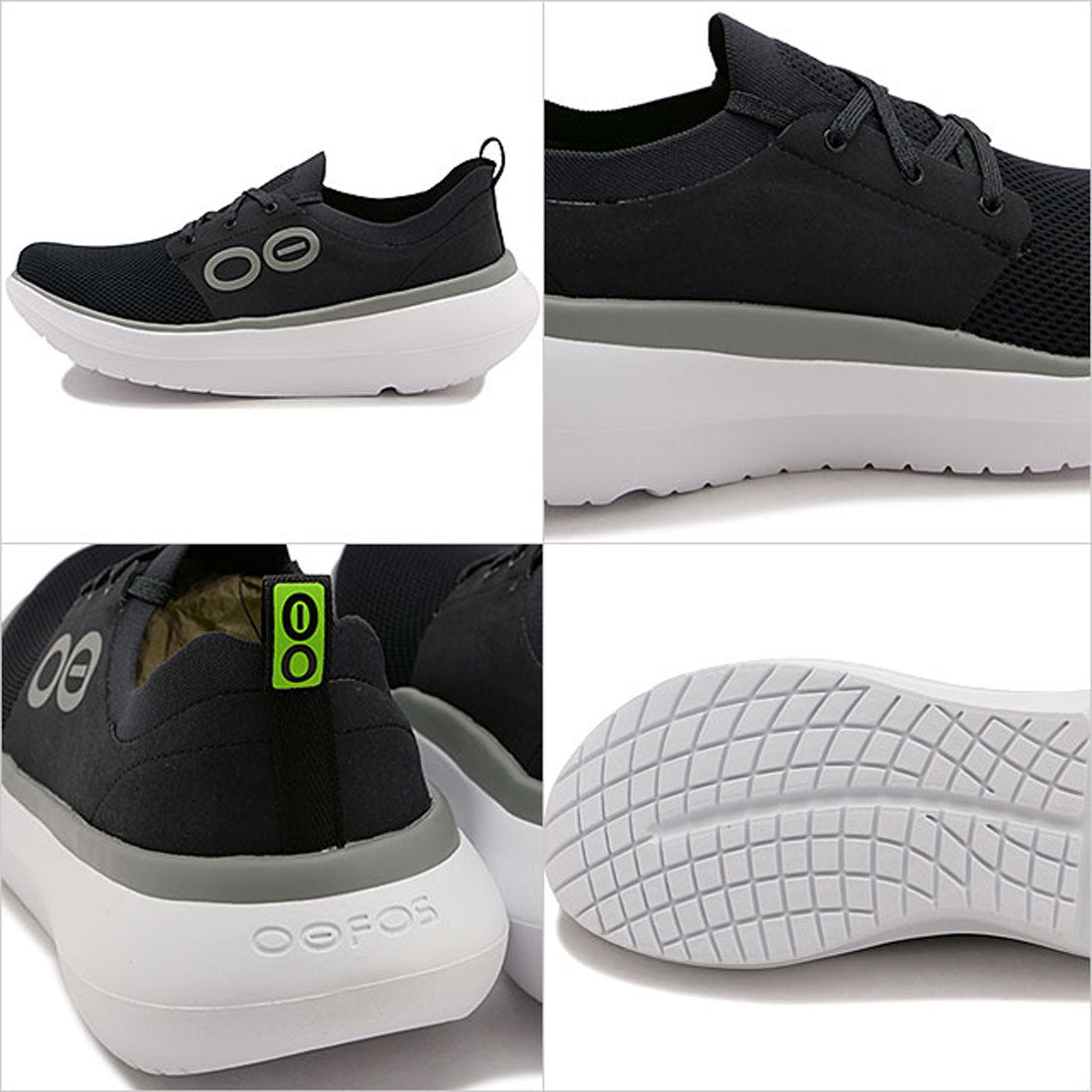 ウーフォス OOFOS Men's OOmy Stride White/Black [2000930004251] （White/Black） White/Black