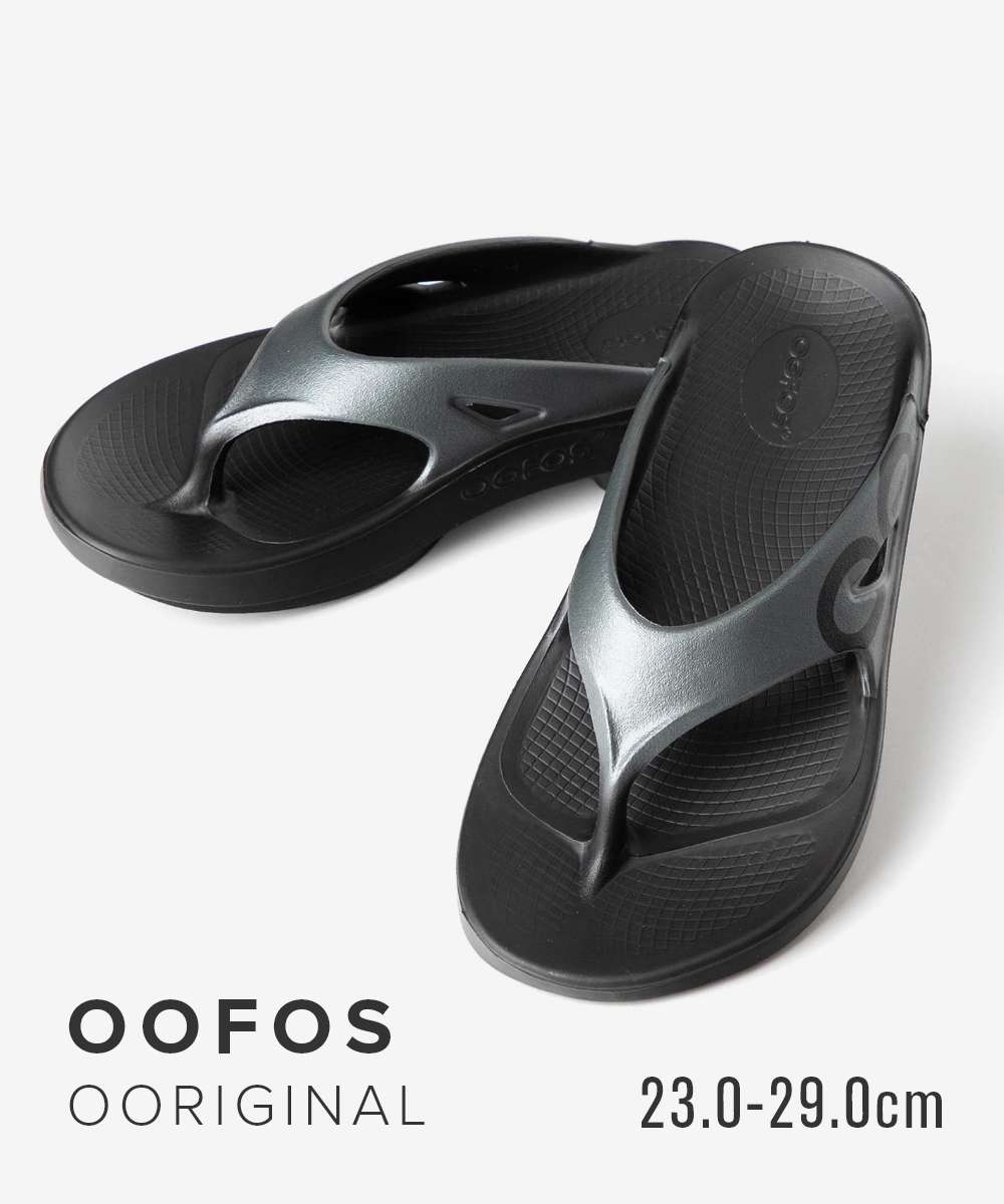 ウーフォス OOFOS ウーフォス OOFOS Thong Sandals トング サンダル OOriginal Sport ウーオリジナル スポーツ 1001 リカバリーサンダル （BLK×GP/ブラック×グラファイト） BLK×GP/ブラック×グラファイト