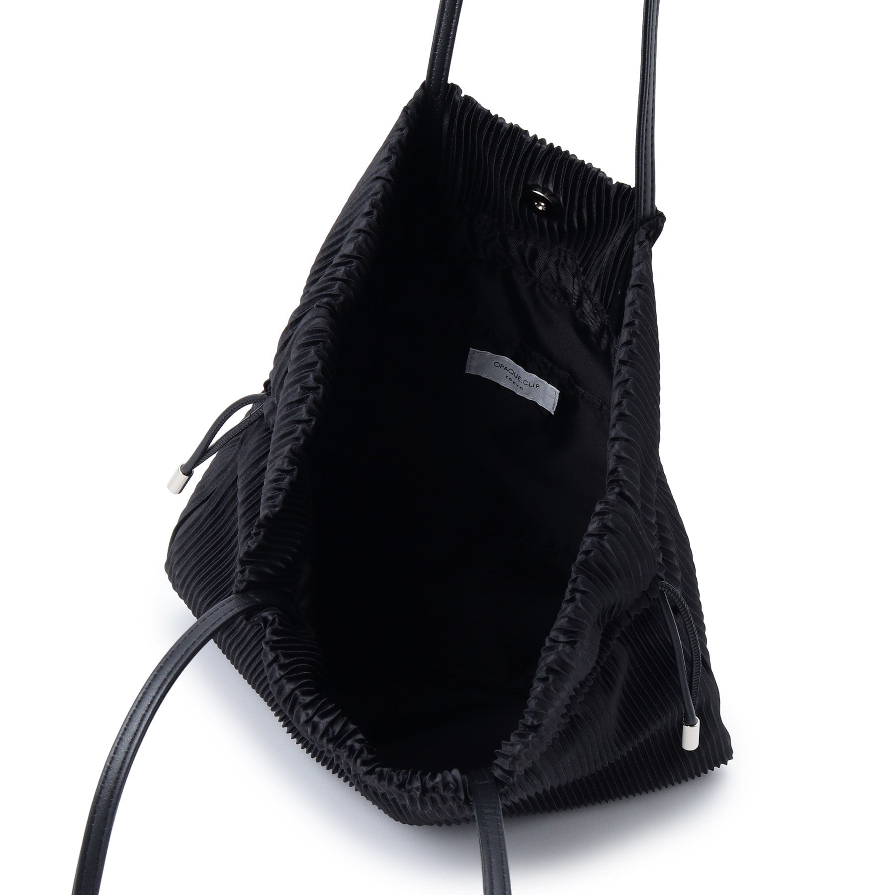 OPAQUE.CLIP OPAQUE.CLIP 【A4 Size Compatible】 Pleated Drawstring Shoulder Bag
