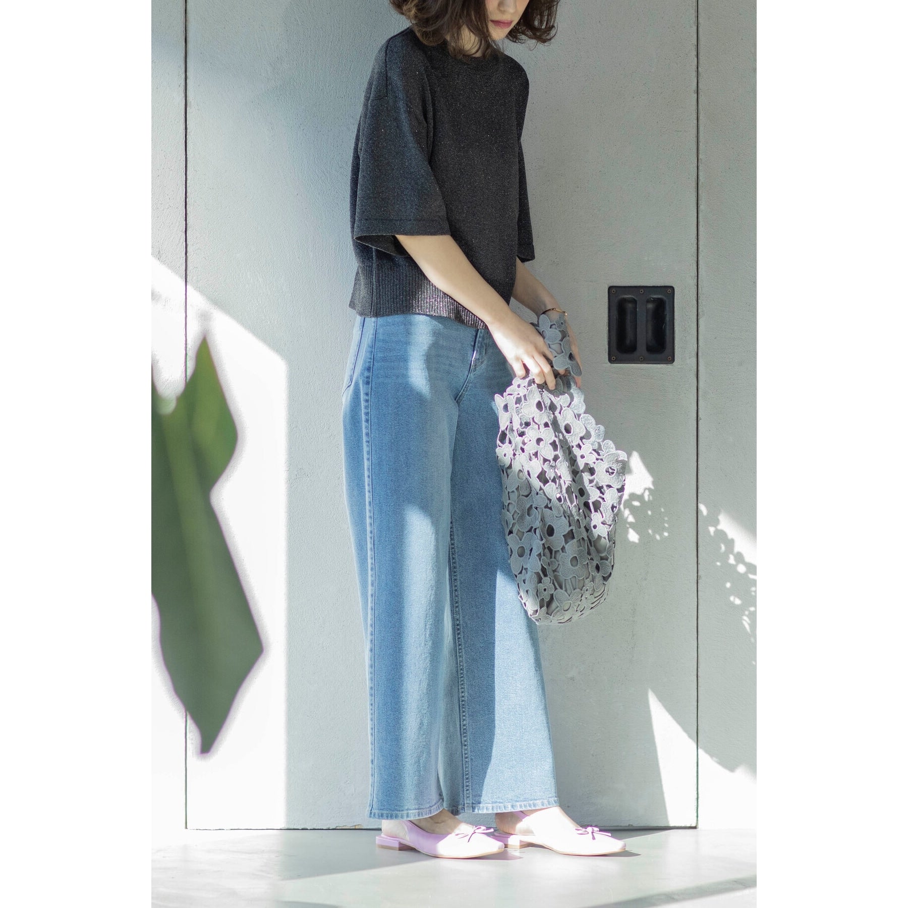 OPAQUE.CLIP OPAQUE.CLIP 花卉蕾絲手提包