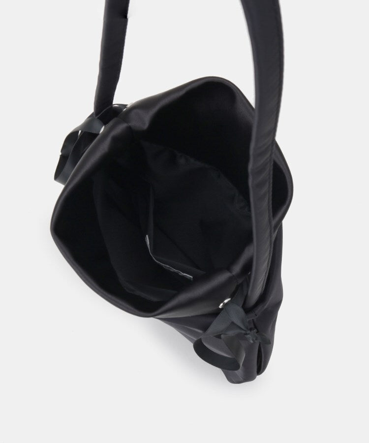 オペーク ドット クリップ OPAQUE.CLIP サテンコンビ巾着ワンショルダーバッグ （チャコールグレー(514)） チャコールグレー(514)