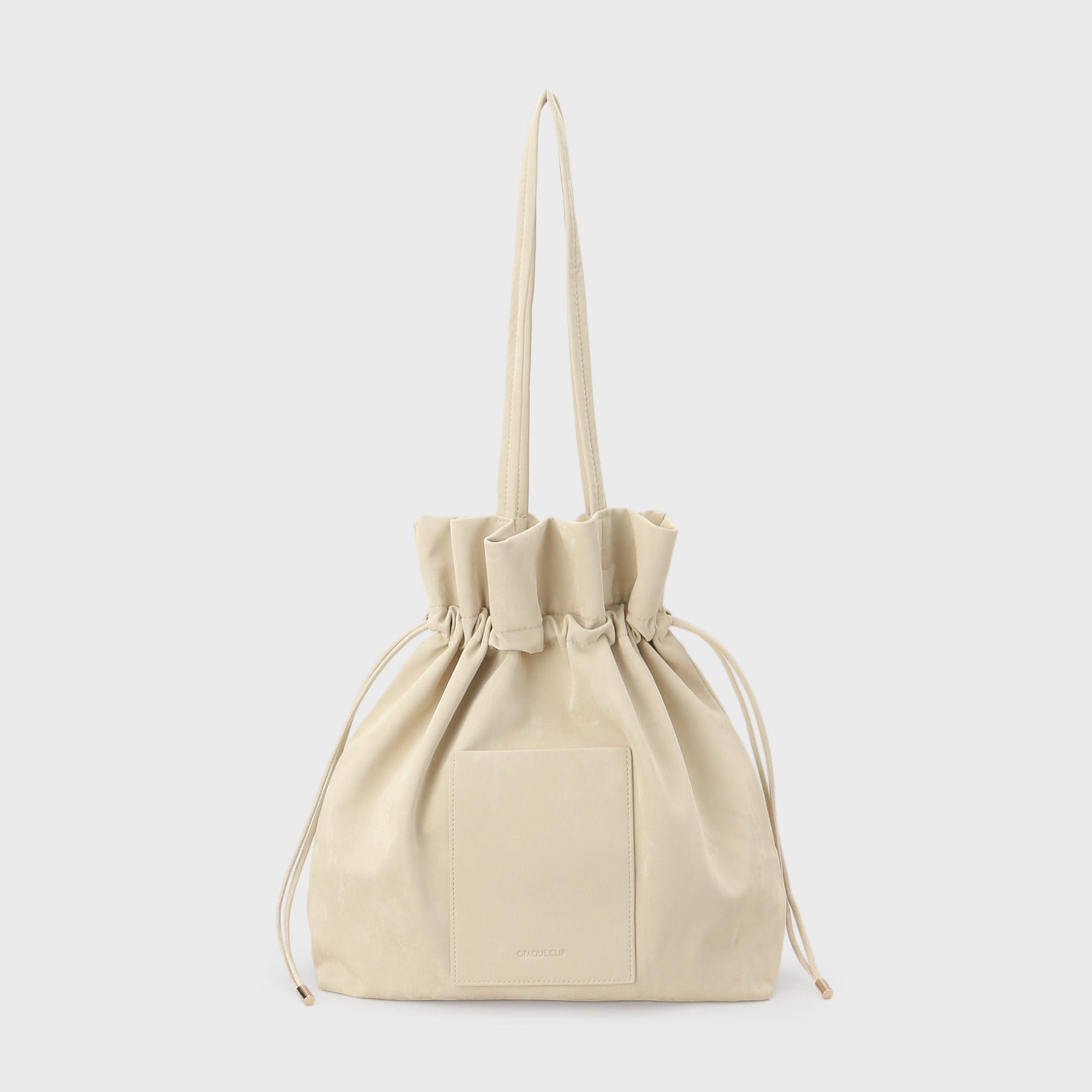 オペーク ドット クリップ OPAQUE.CLIP 【A4サイズ対応】ソフト合皮巾着ドローストリングトートバッグ （ライトベージュ(151)） ライトベージュ(151)