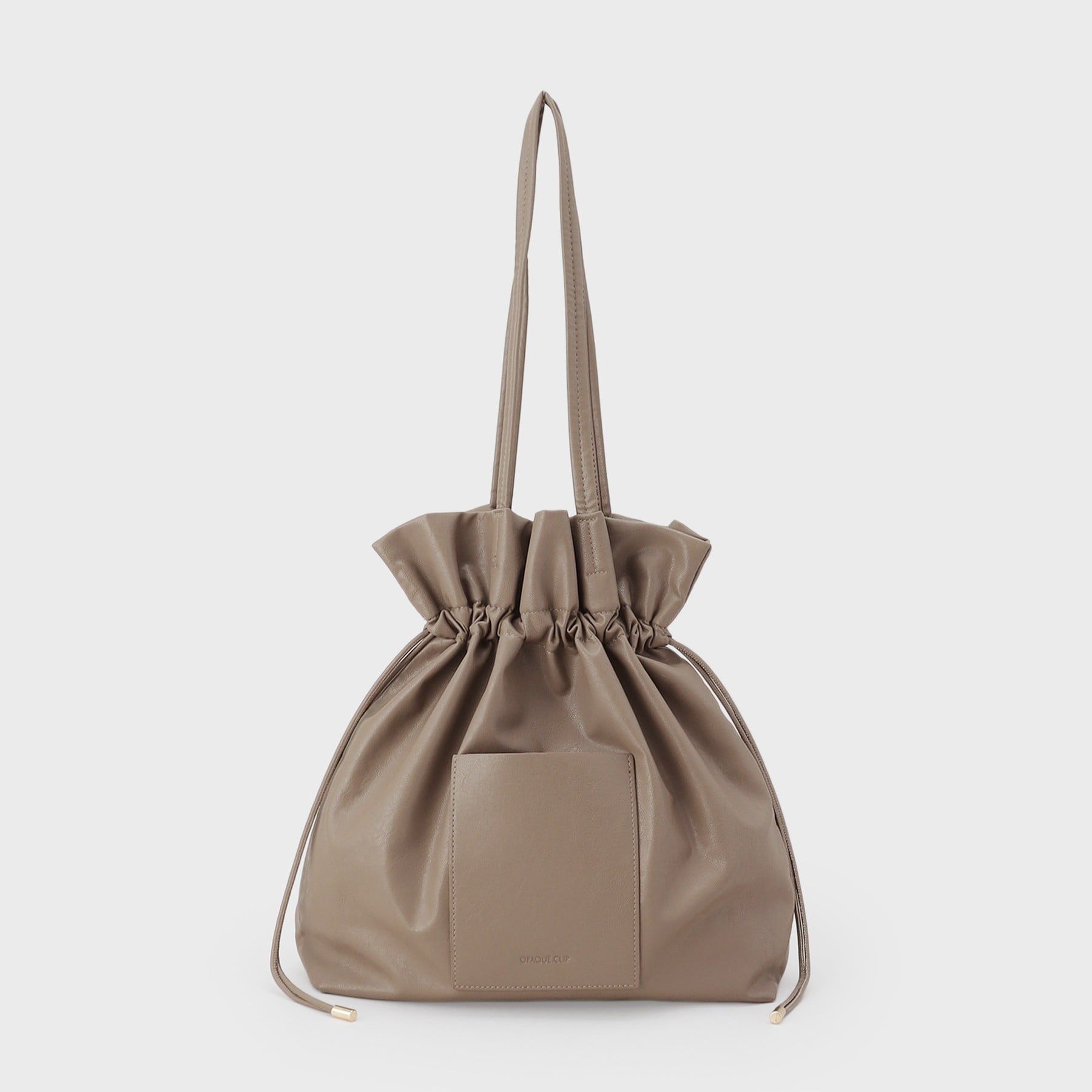 オペーク ドット クリップ OPAQUE.CLIP 【A4サイズ対応】ソフト合皮巾着ドローストリングトートバッグ （ライトベージュ(151)） ライトベージュ(151)