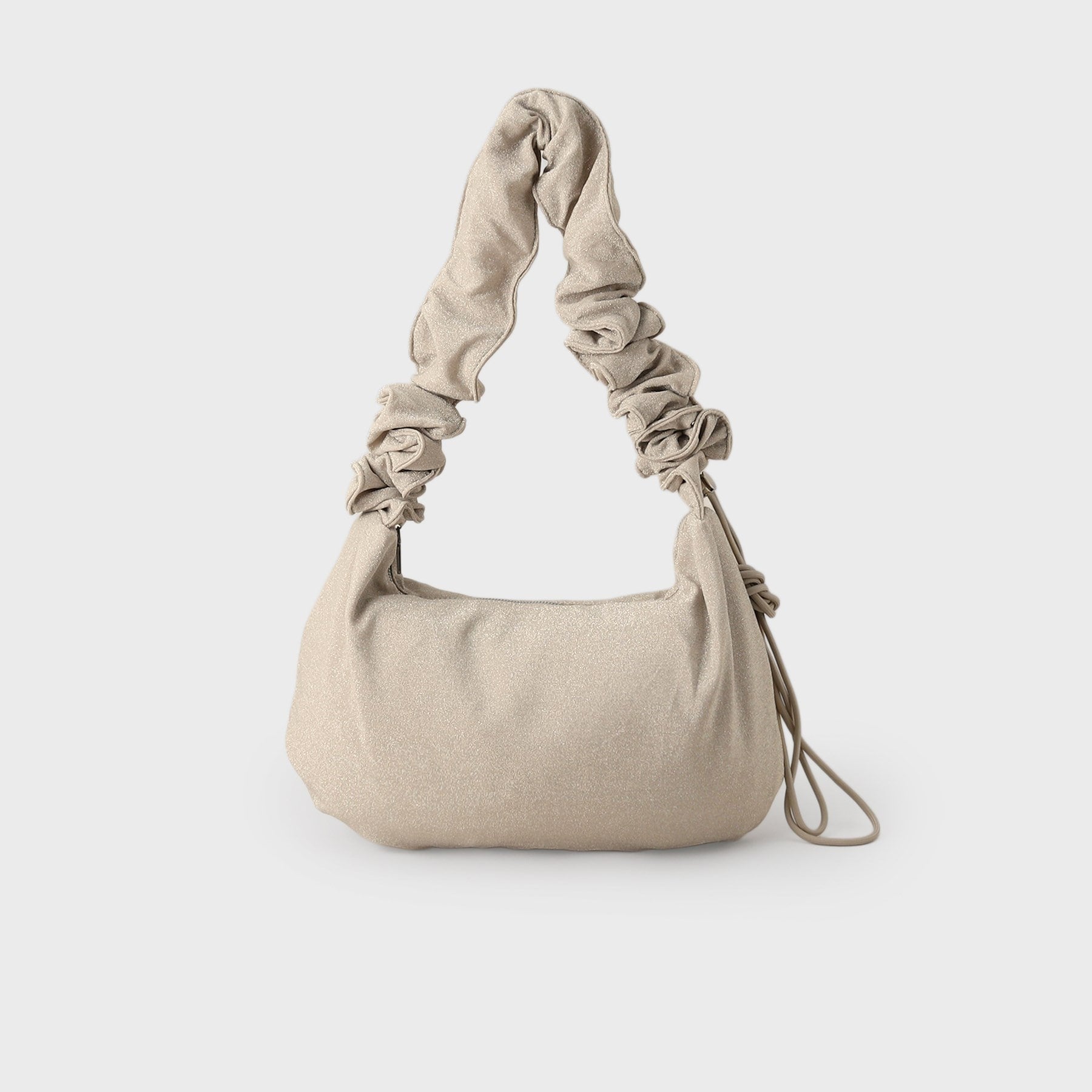 オペーク ドット クリップ OPAQUE.CLIP 【2WAY】ドロストフリルハンドルラメミドルショルダーバッグ （ブラック(019)） ブラック(019)