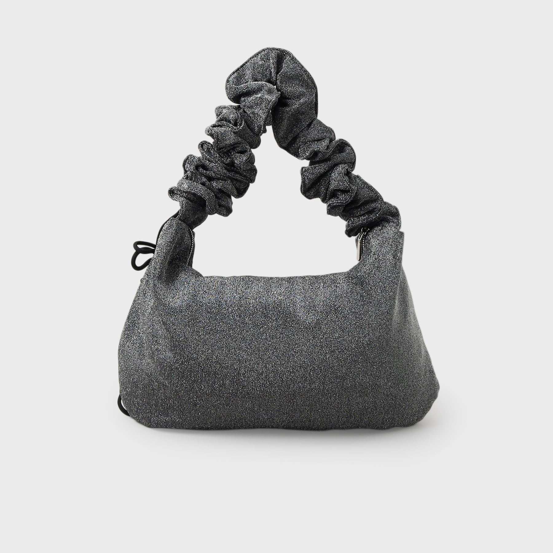 オペーク ドット クリップ OPAQUE.CLIP 【2WAY】ドロストフリルハンドルラメミドルショルダーバッグ （ブラック(019)） ブラック(019)