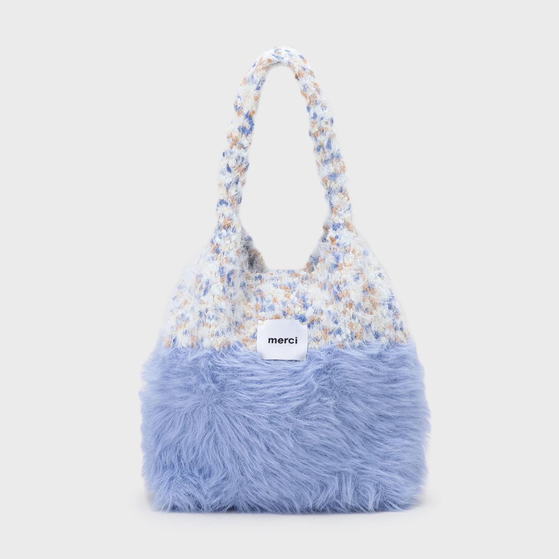 オペーク ドット クリップ OPAQUE.CLIP フェザーヤーンマルチカラーニットバッグ （オレンジ(067)） オレンジ(067)