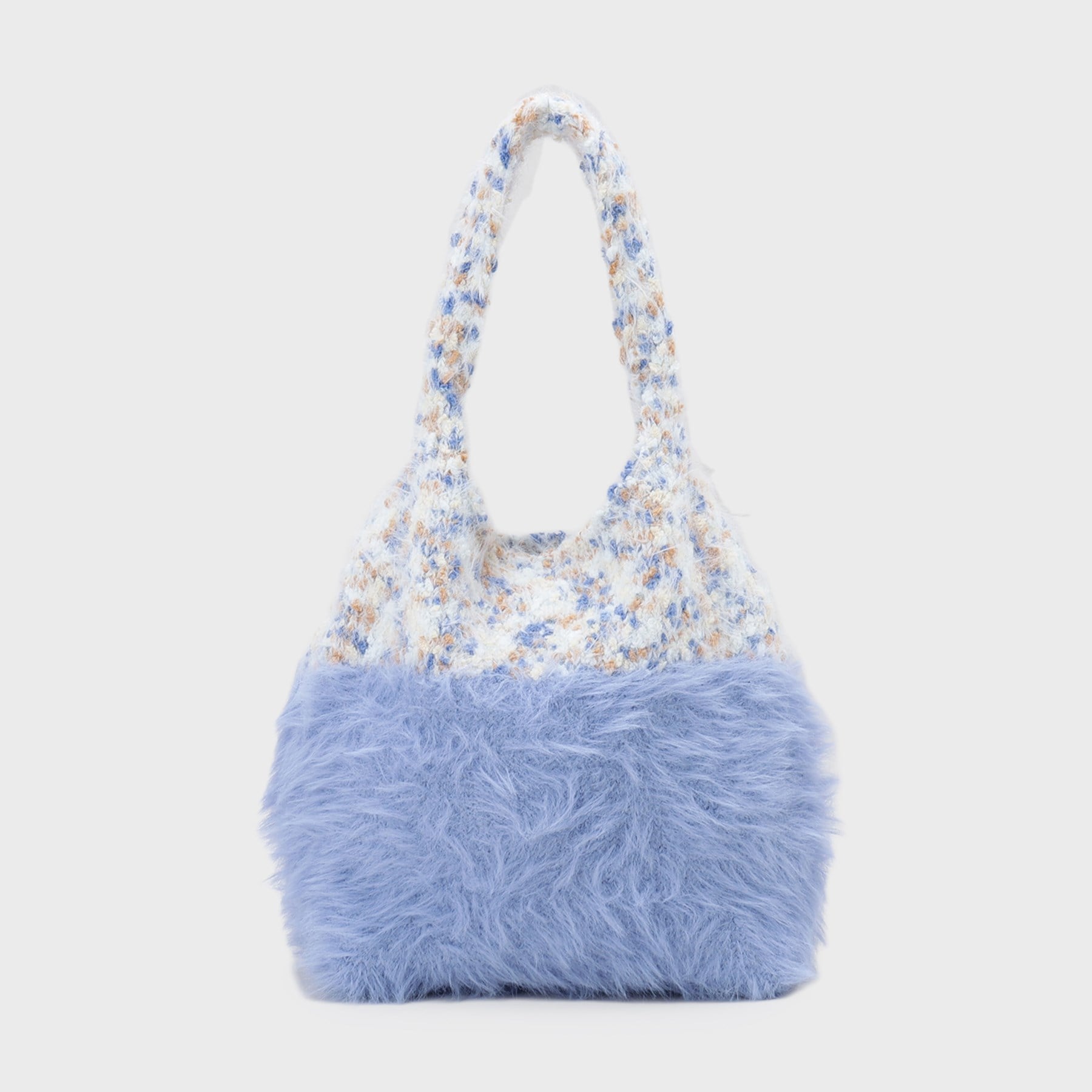 オペーク ドット クリップ OPAQUE.CLIP フェザーヤーンマルチカラーニットバッグ （オレンジ(067)） オレンジ(067)