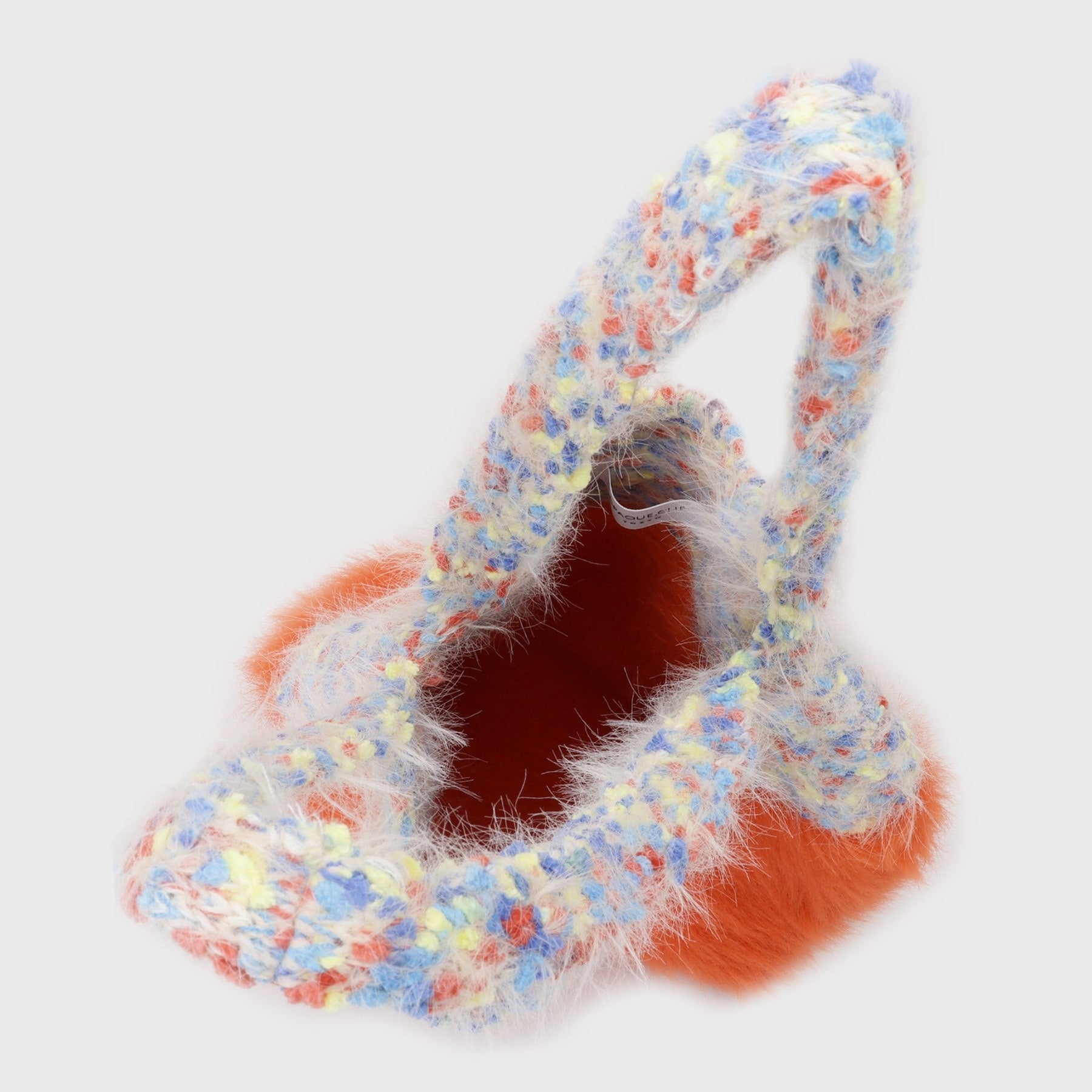 オペーク ドット クリップ OPAQUE.CLIP フェザーヤーンマルチカラーニットバッグ （オレンジ(067)） オレンジ(067)