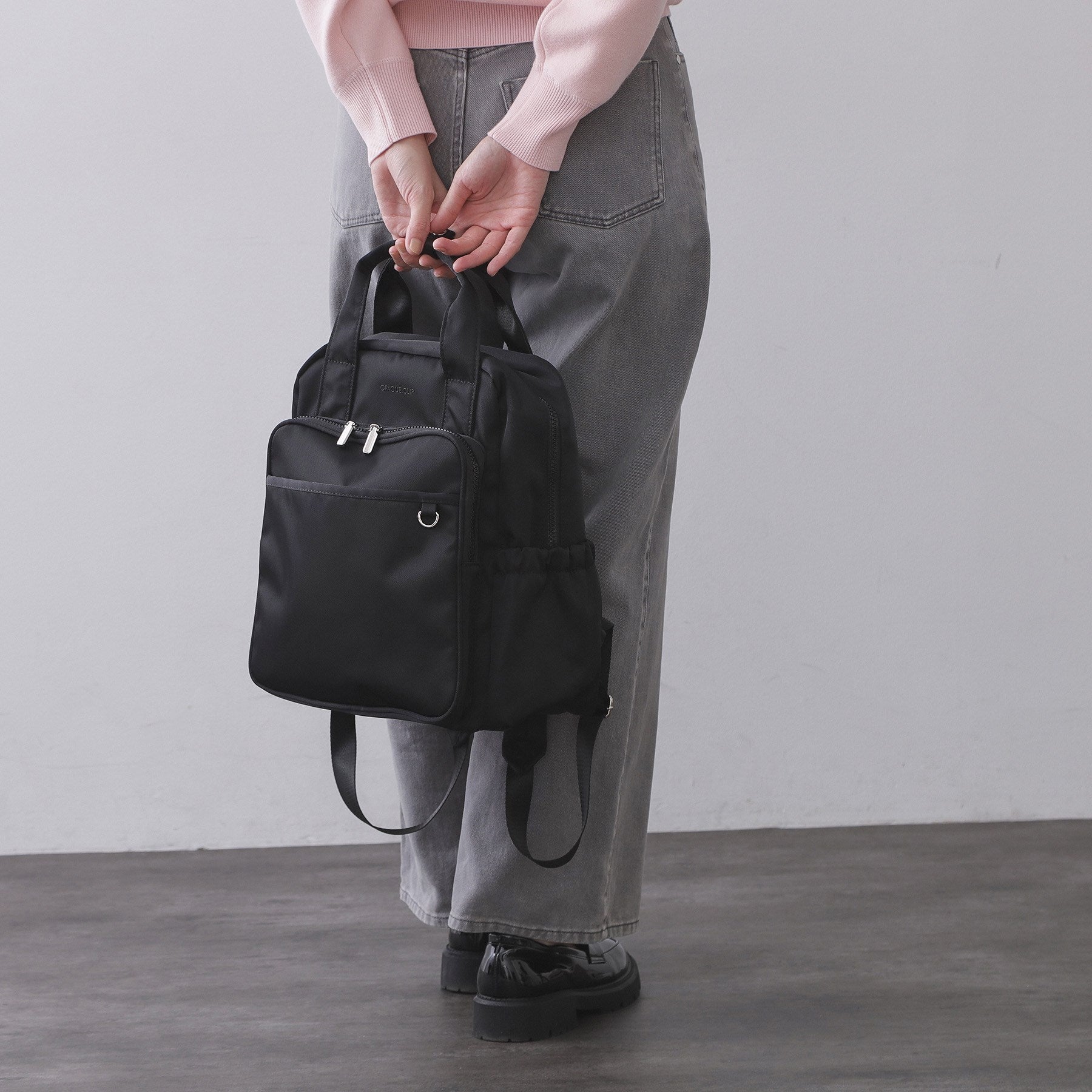 オペーク ドット クリップ OPAQUE.CLIP フロントポケットデザインリュック【2WAY／マルチポケット】 （ブラック(019)） ブラック(019)