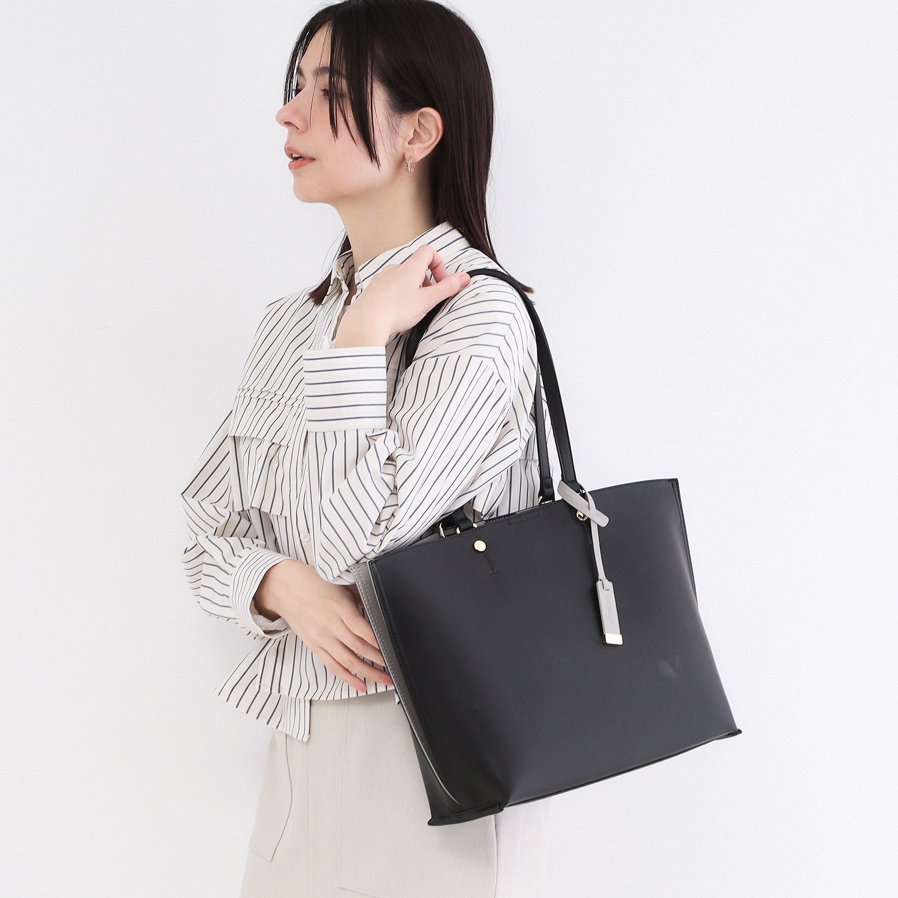 オペーク ドット クリップ OPAQUE.CLIP 【A4サイズ対応】名品バイカラーA4トート （ベージュ(552)） ベージュ(552)