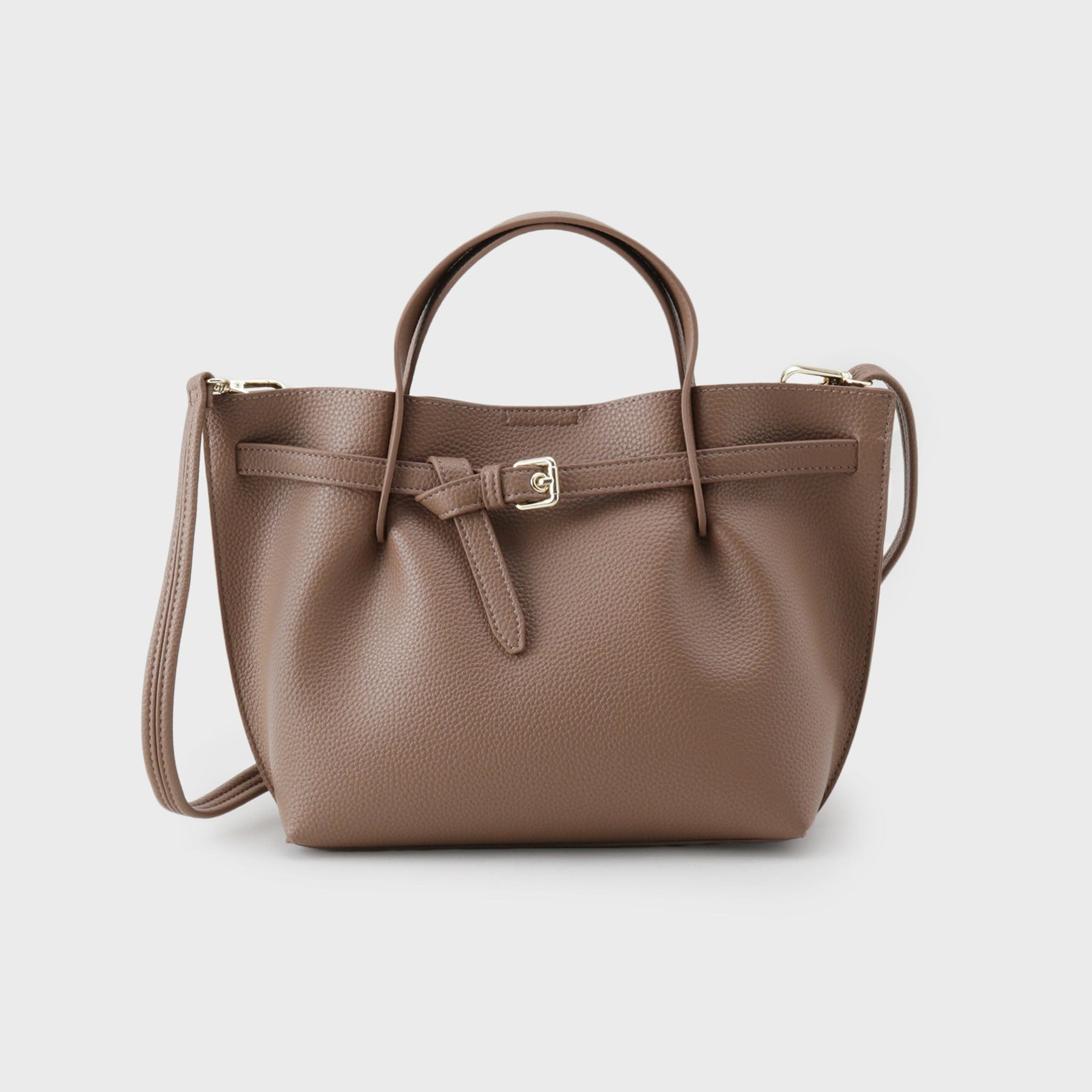 オペーク ドット クリップ OPAQUE.CLIP ベルトデザイン軽量シュリンク合皮ミドル （ブラック(019)） ブラック(019)