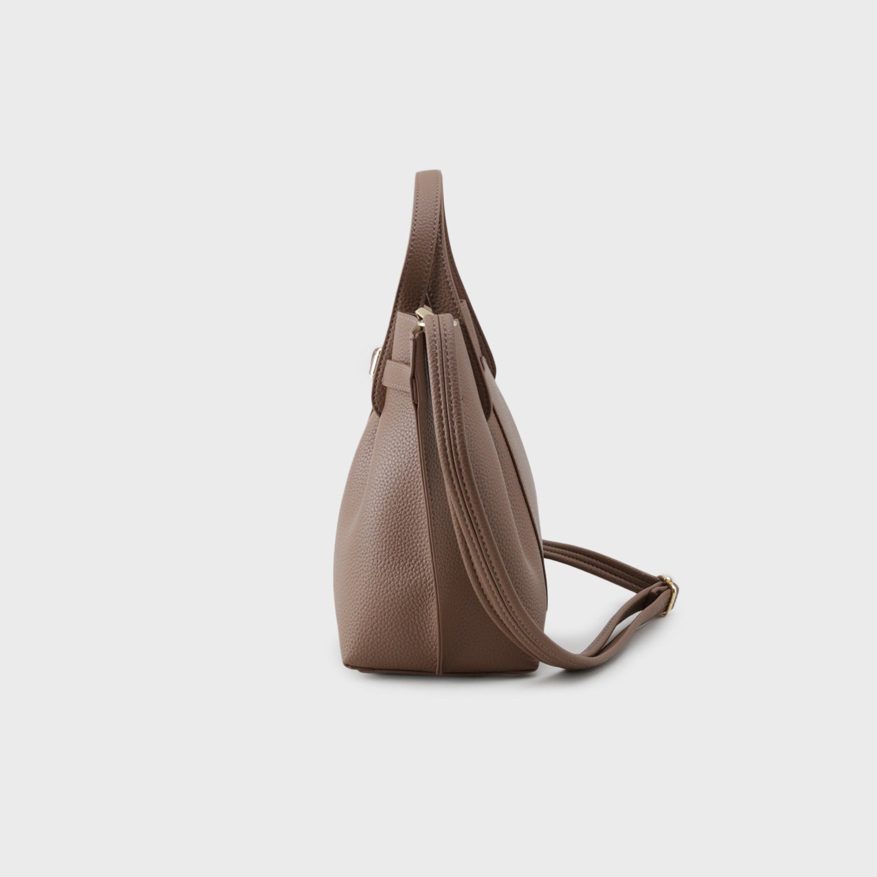 オペーク ドット クリップ OPAQUE.CLIP ベルトデザイン軽量シュリンク合皮ミドル （ブラック(019)） ブラック(019)