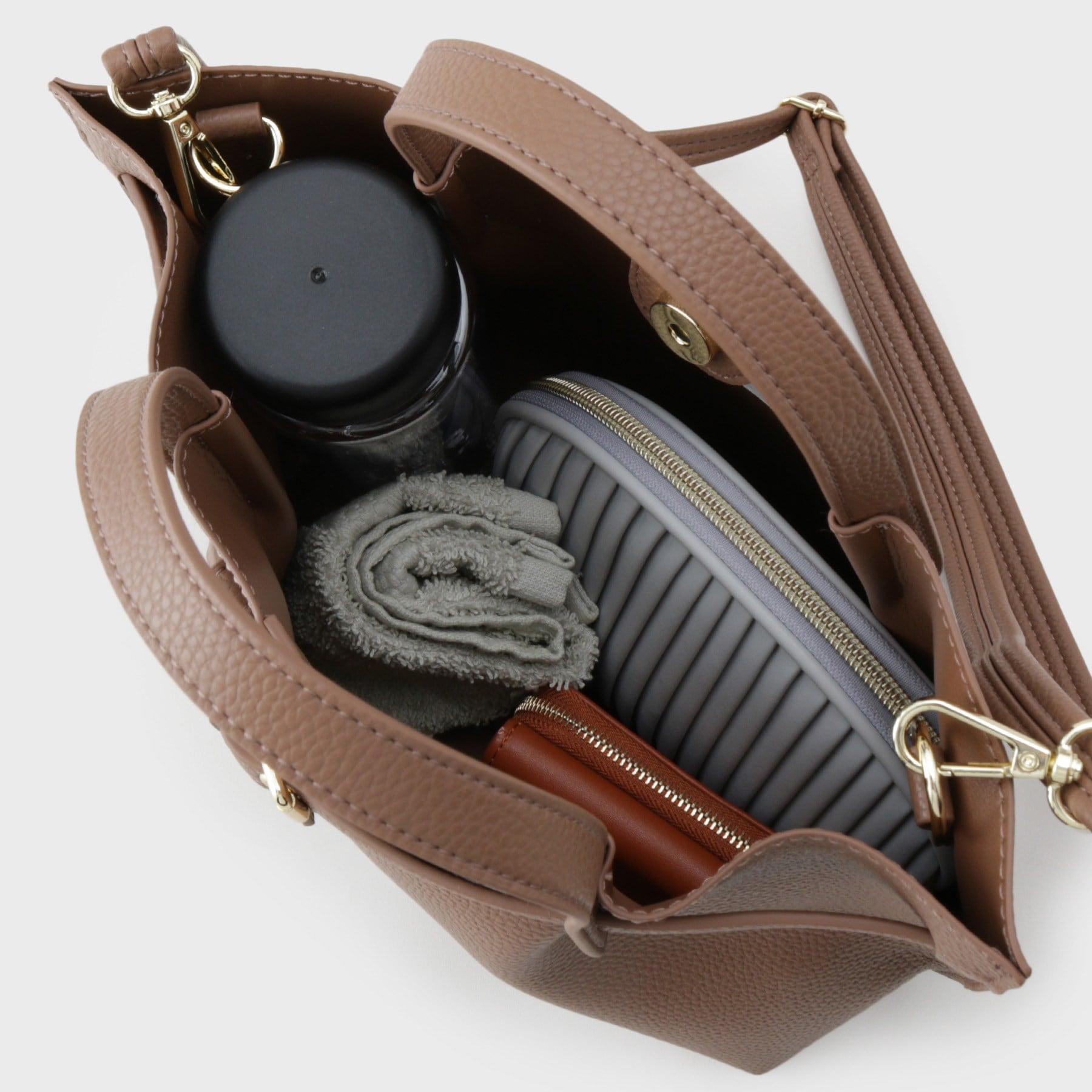 オペーク ドット クリップ OPAQUE.CLIP ベルトデザイン軽量シュリンク合皮ミドル （ブラック(019)） ブラック(019)