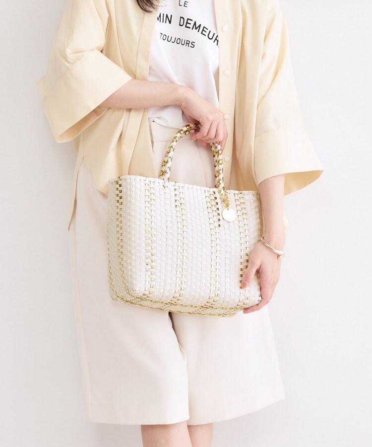 オペーク ドット クリップ OPAQUE.CLIP バイカラーミドルメルカドバッグ （ブラック(019)） ブラック(019)