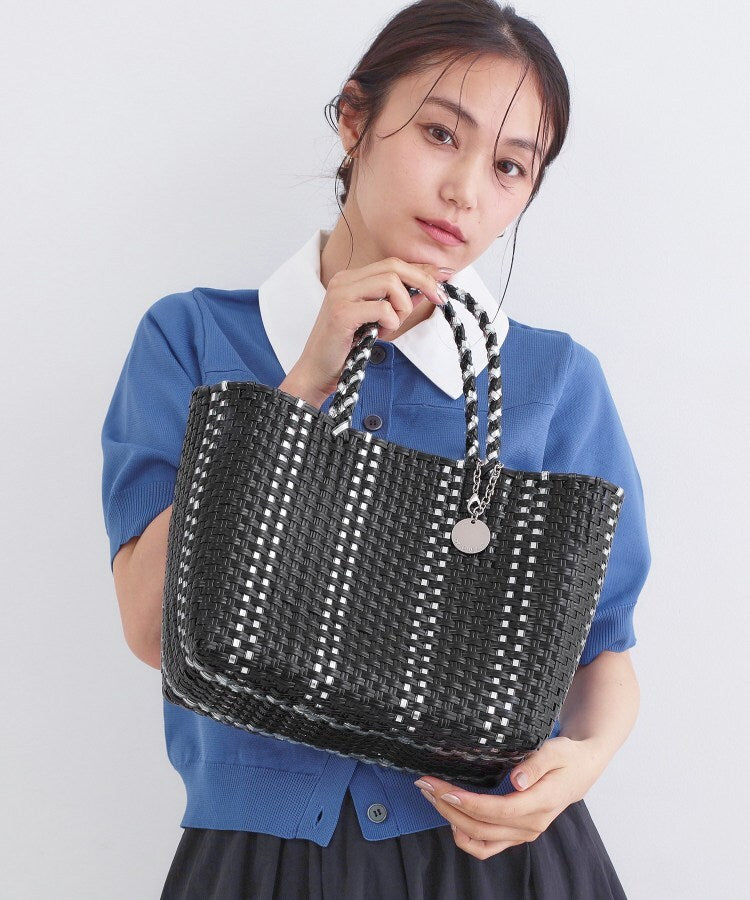 オペーク ドット クリップ OPAQUE.CLIP バイカラーミドルメルカドバッグ （ブラック(019)） ブラック(019)