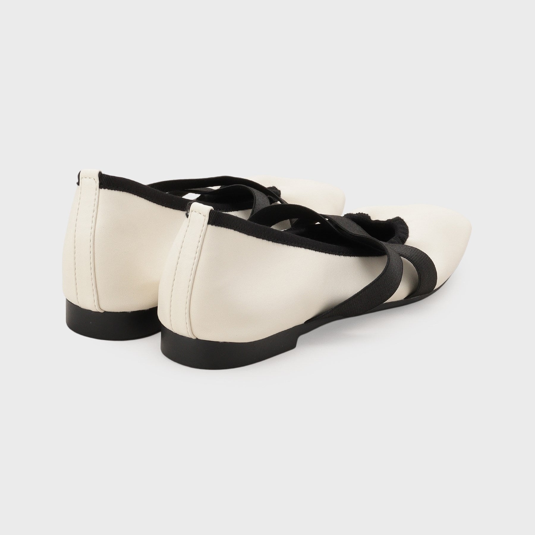 オペーク ドット クリップ OPAQUE.CLIP クロスゴムデザインバレエシューズ （ブラック(019)） ブラック(019)