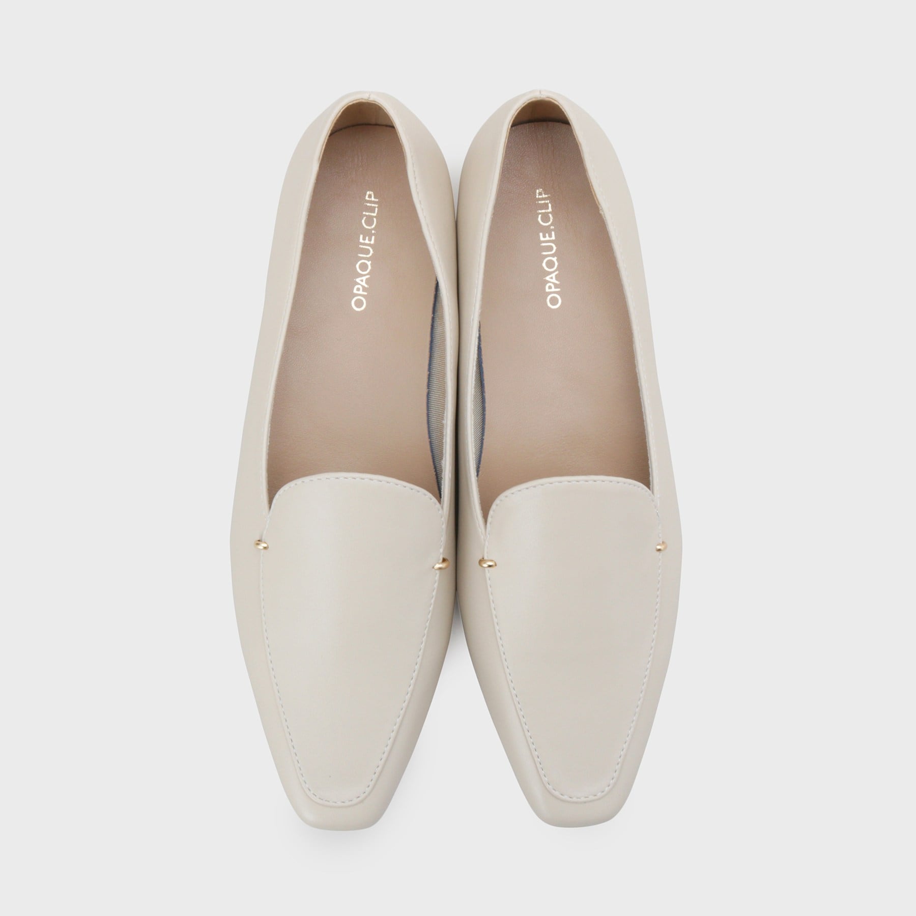 オペーク ドット クリップ OPAQUE.CLIP スクエアトゥカシメローファー （ブラック(019)） ブラック(019)