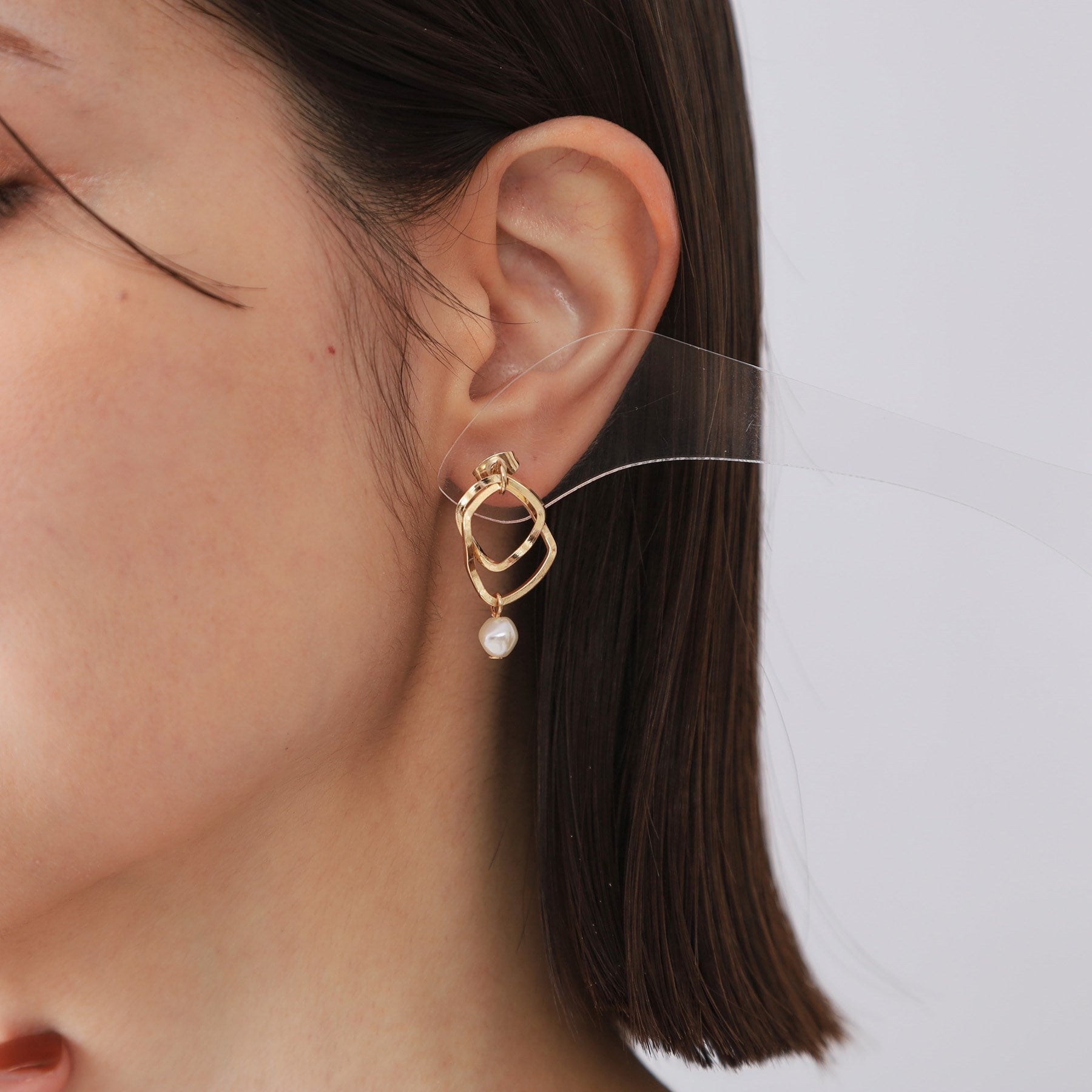 オペーク ドット クリップ OPAQUE.CLIP メタル×フェイクパールピアス （ゴールド(007)） ゴールド(007)