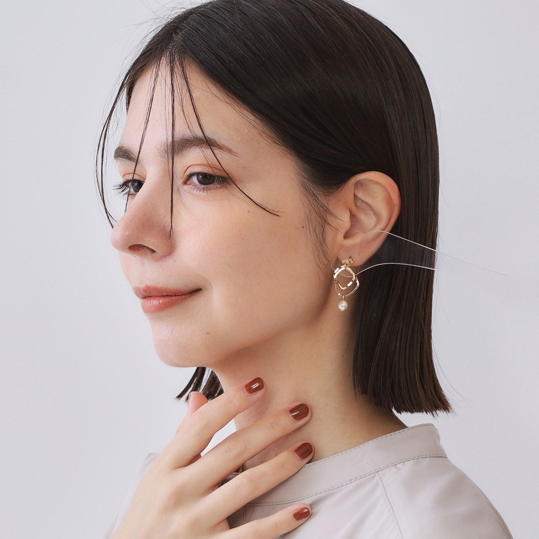 オペーク ドット クリップ OPAQUE.CLIP メタル×フェイクパールピアス （ゴールド(007)） ゴールド(007)