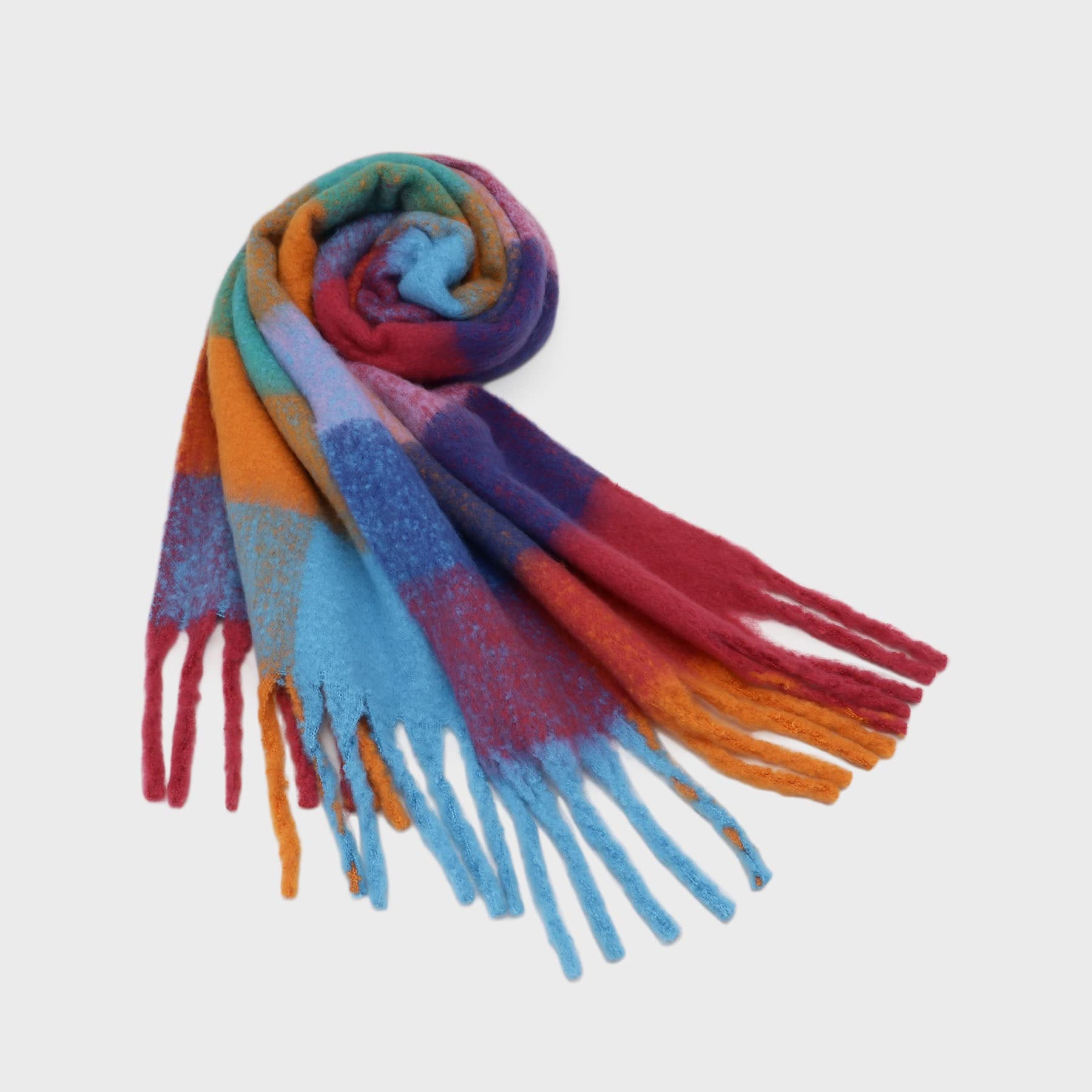 オペーク ドット クリップ OPAQUE.CLIP マルチカラーチェックボリュームストール （ピンク(272)） ピンク(272)