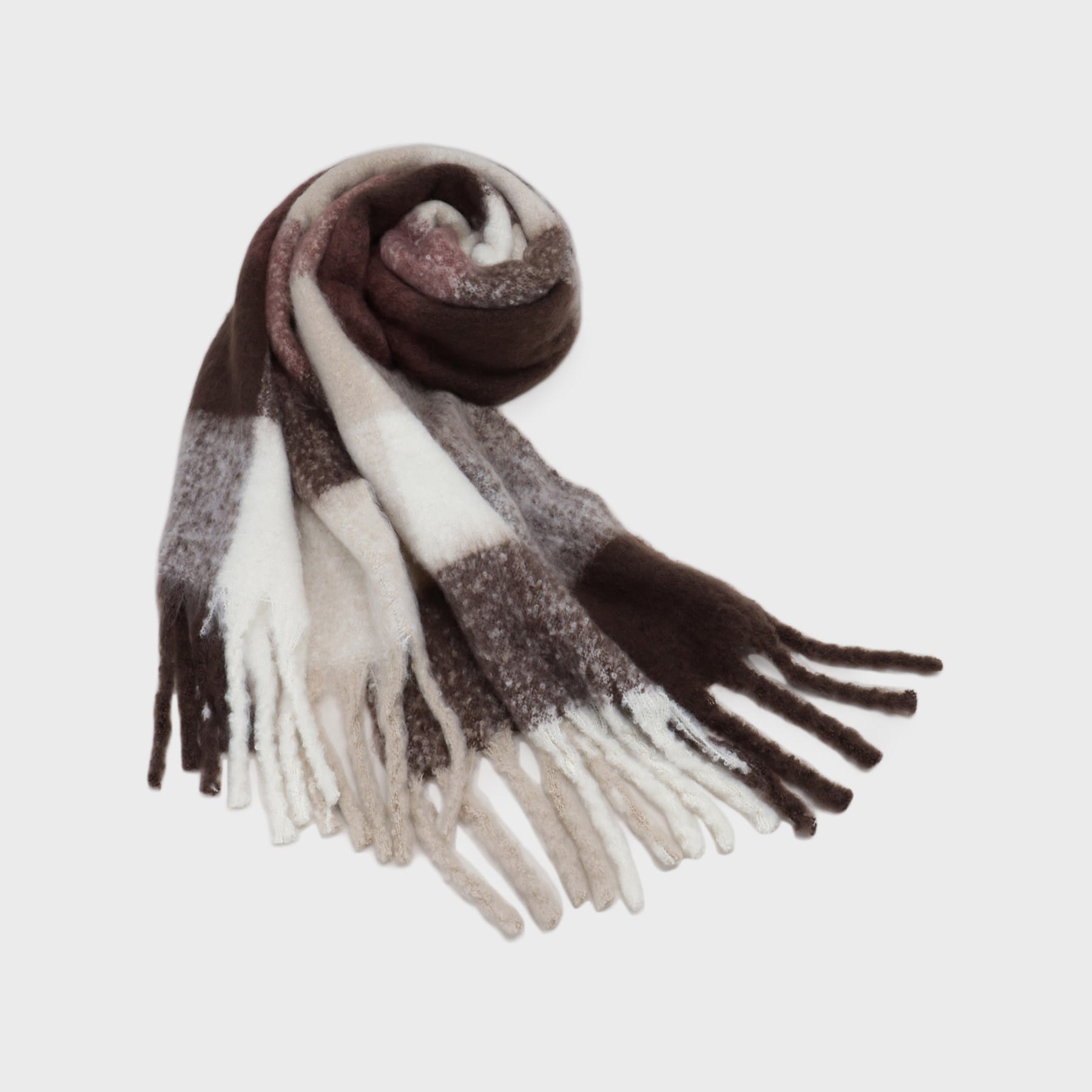 オペーク ドット クリップ OPAQUE.CLIP マルチカラーチェックボリュームストール （ブルー(292)） ブルー(292)