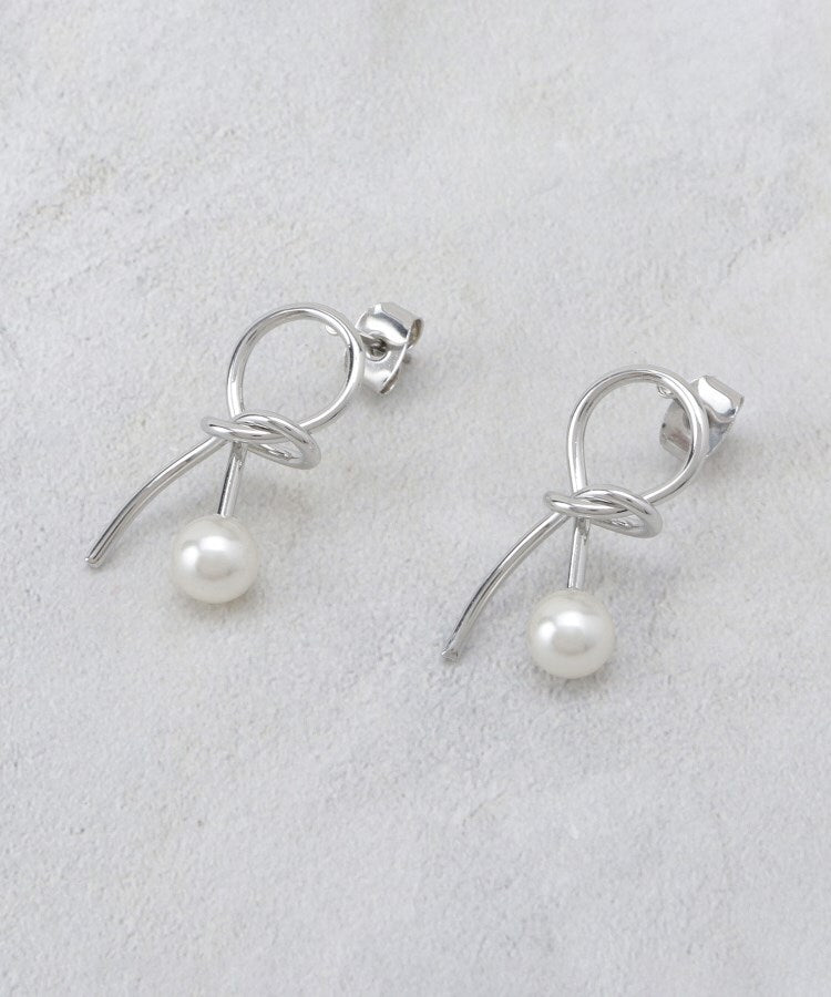 オペーク ドット クリップ OPAQUE.CLIP ねじれメタルフェイクパールピアス （ゴールド(007)） ゴールド(007)