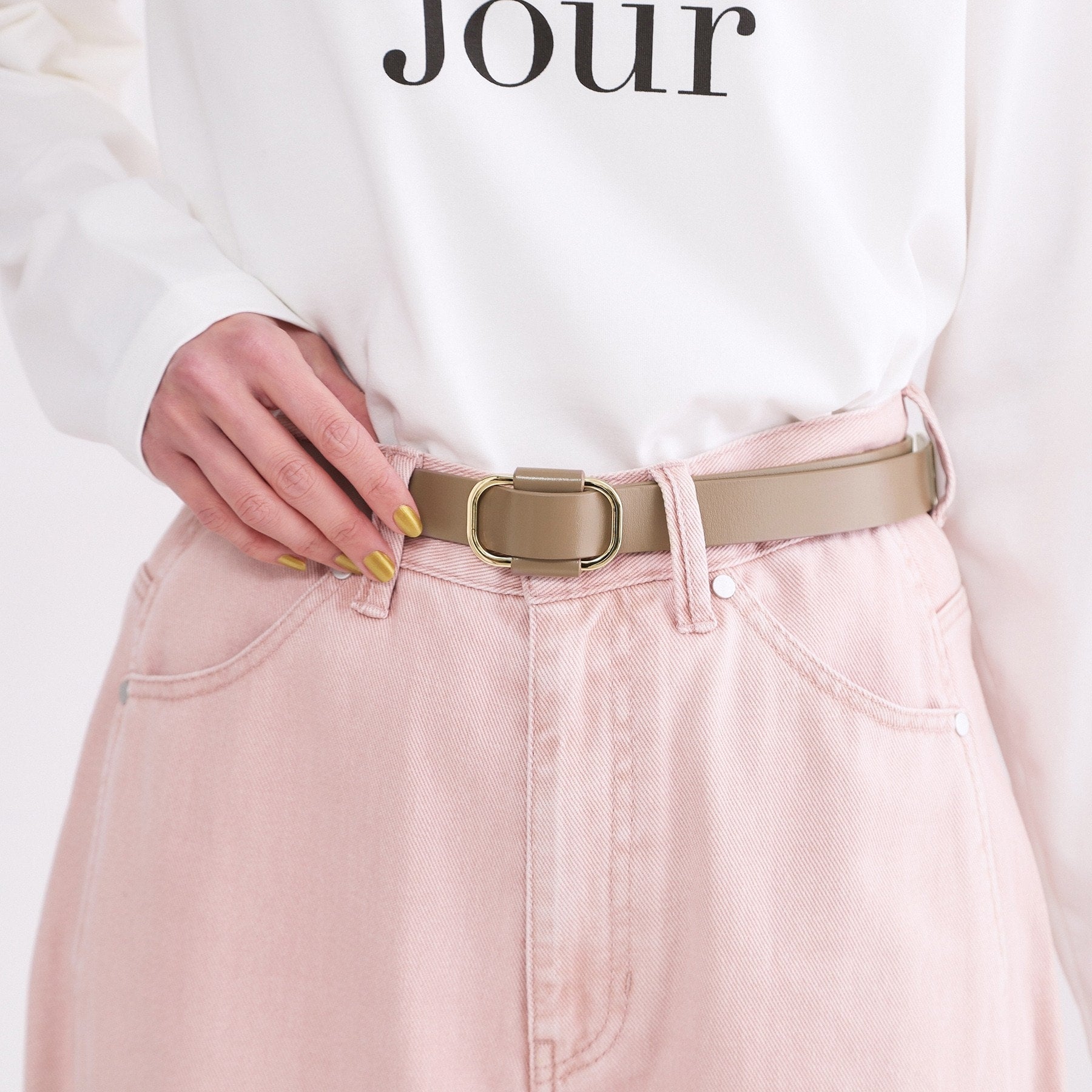 オペーク ドット クリップ OPAQUE.CLIP 本革ベルト（穴なし） （ゴールド(007)） ゴールド(007)