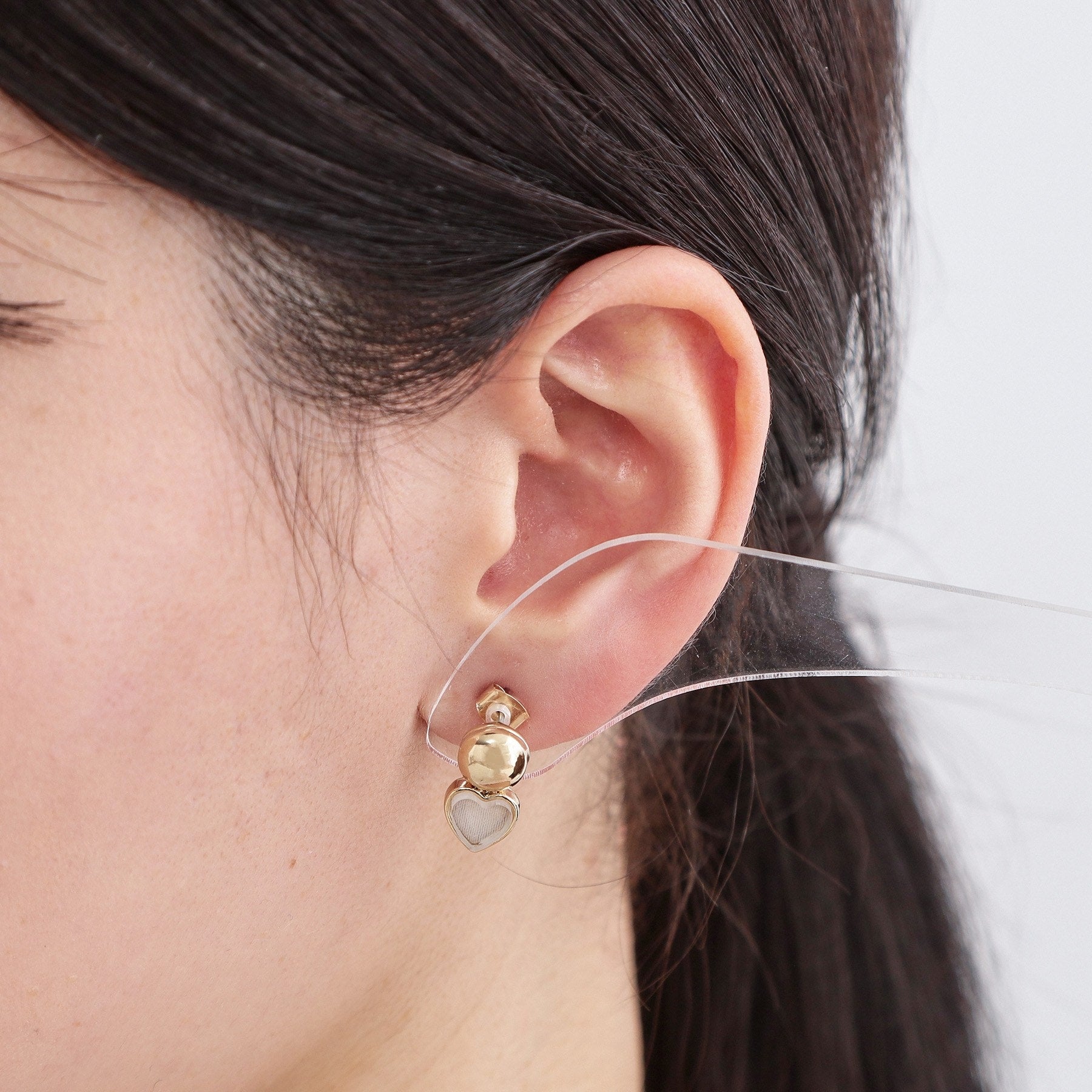 オペーク ドット クリップ OPAQUE.CLIP メタルハートモチーフピアス （ゴールド(007)） ゴールド(007)