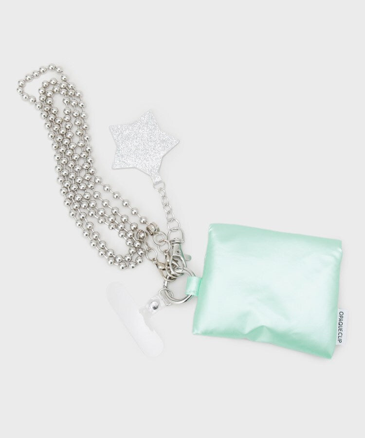 オペーク ドット クリップ OPAQUE.CLIP ミラーチャーム＆ミニポーチ付き ボールチェーンスマートフォンショルダーストラップ （ブラック(019)） ブラック(019)