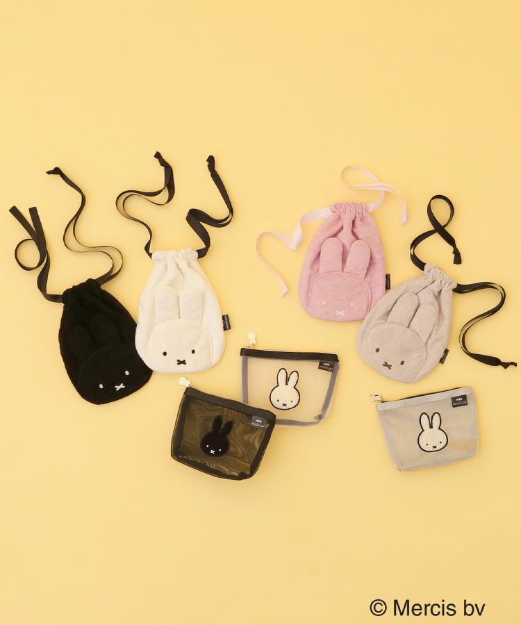 オペーク ドット クリップ OPAQUE.CLIP ◆【miffy】チュールメッシュポーチ （ブラック(019)） ブラック(019)