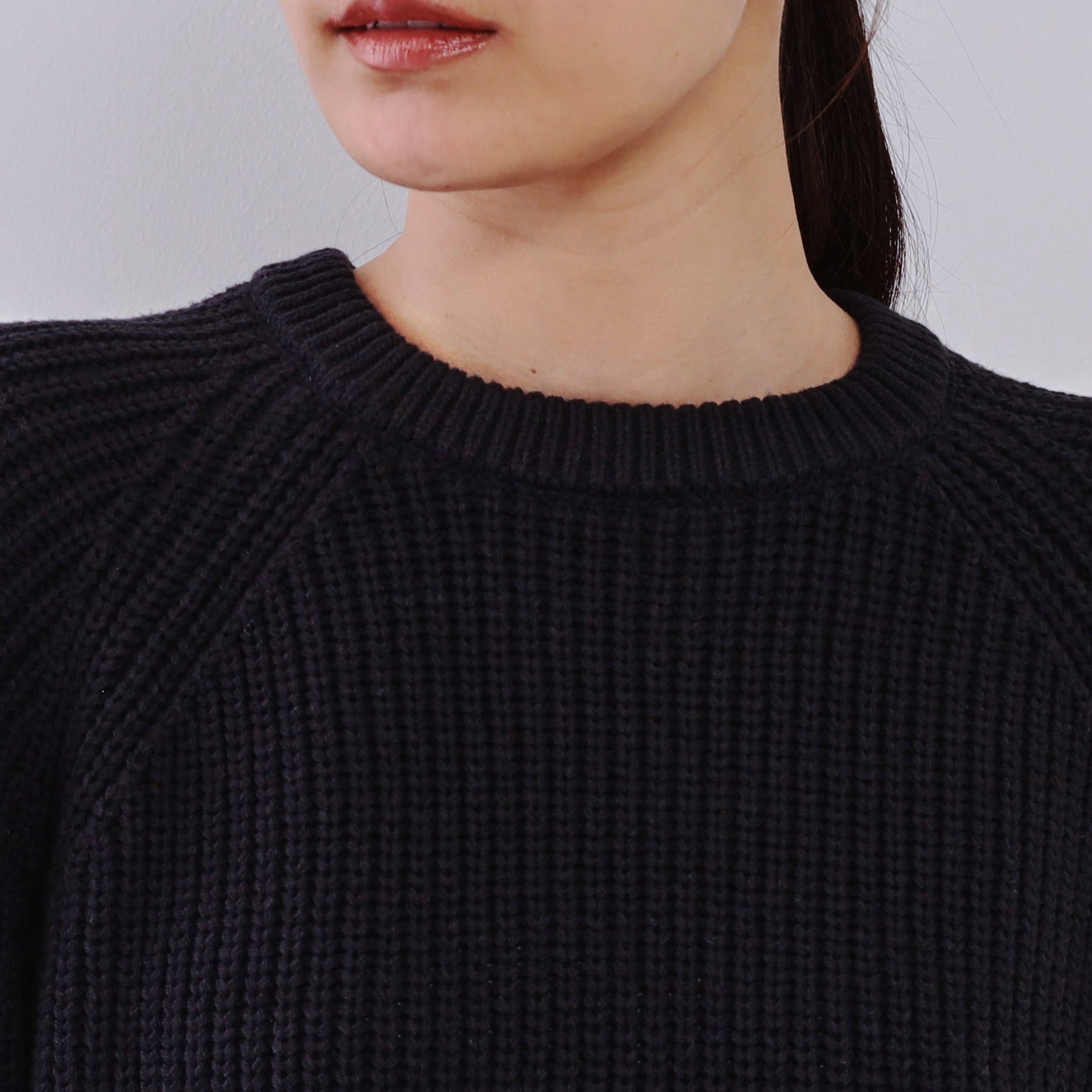 オペーク ドット クリップ OPAQUE.CLIP レイヤード風ドッキングミドルゲージニット【洗濯機洗い可】