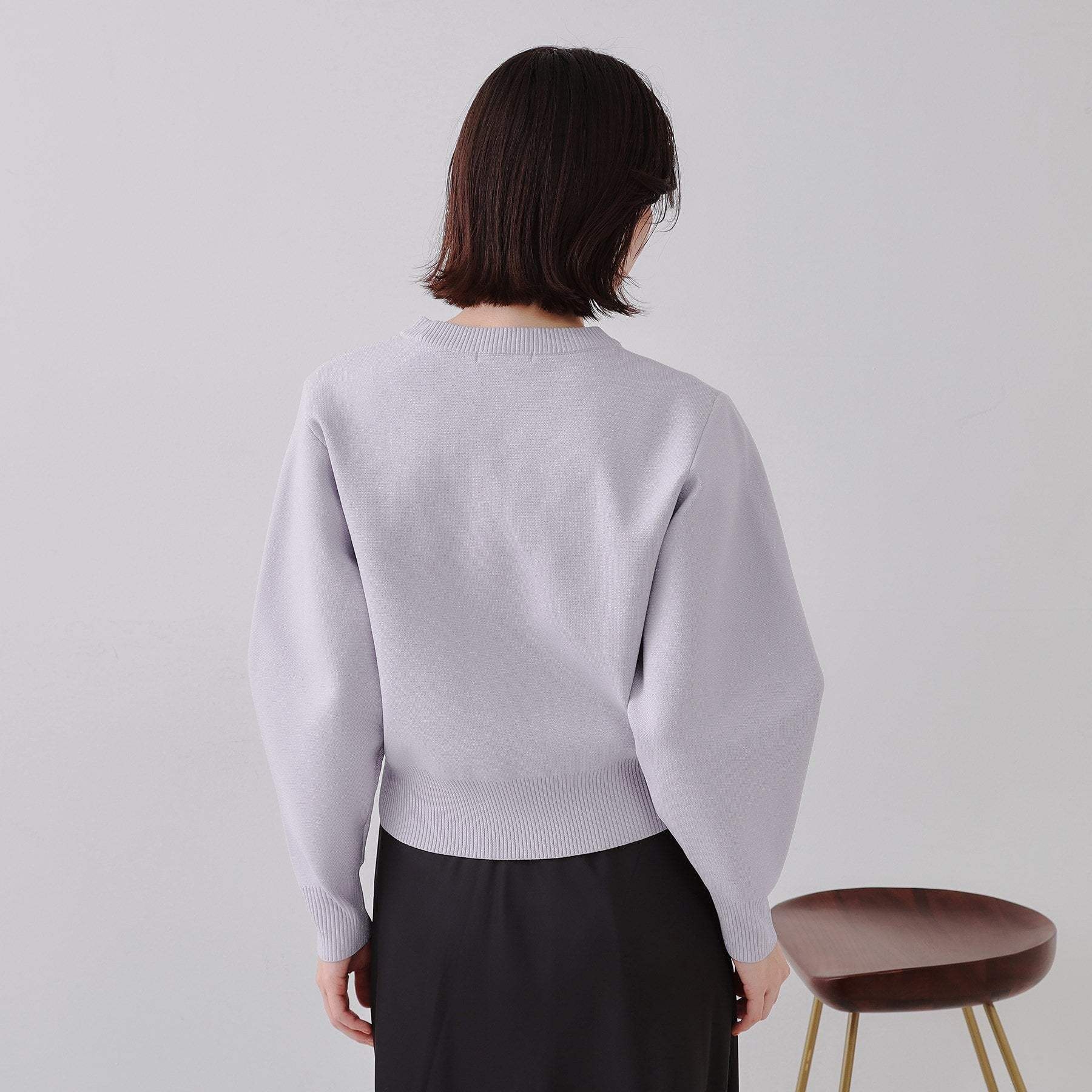 オペーク ドット クリップ OPAQUE.CLIP ラメボリュームスリーブニット【洗濯機洗い可】