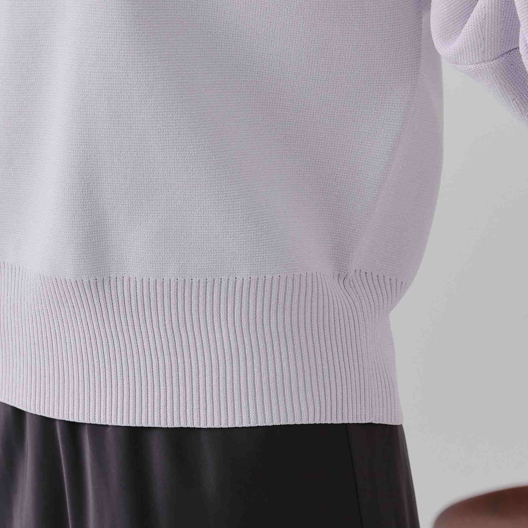 オペーク ドット クリップ OPAQUE.CLIP ラメボリュームスリーブニット【洗濯機洗い可】